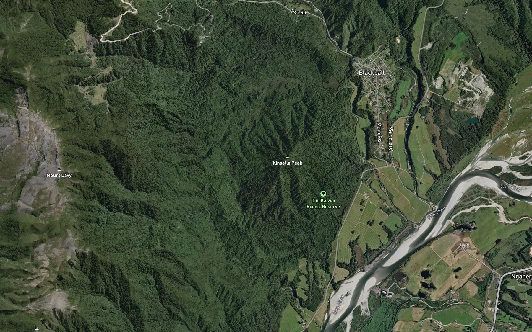 Satellite map of the Blackwater Creek