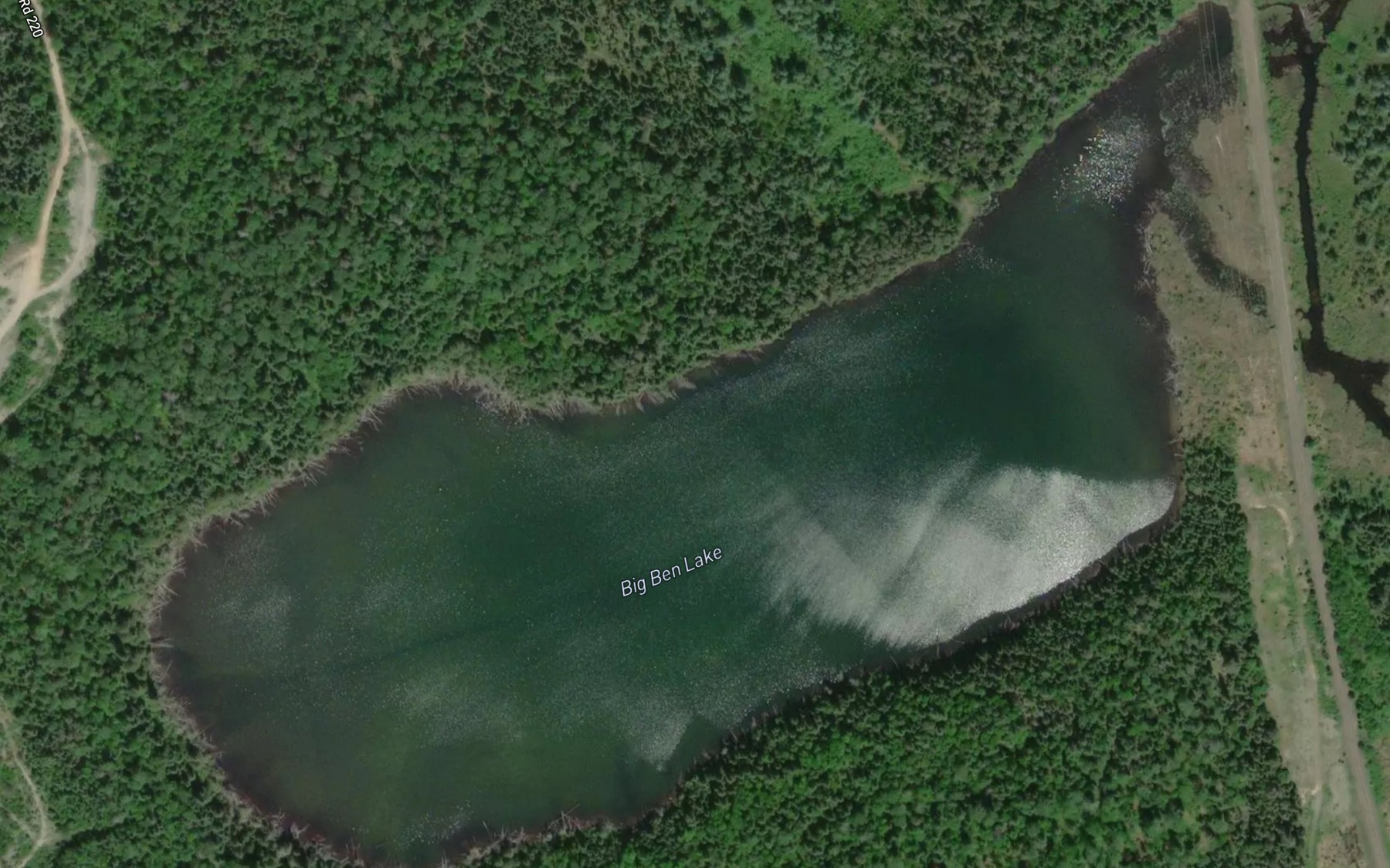 Satellite map of the Big Ben Lake