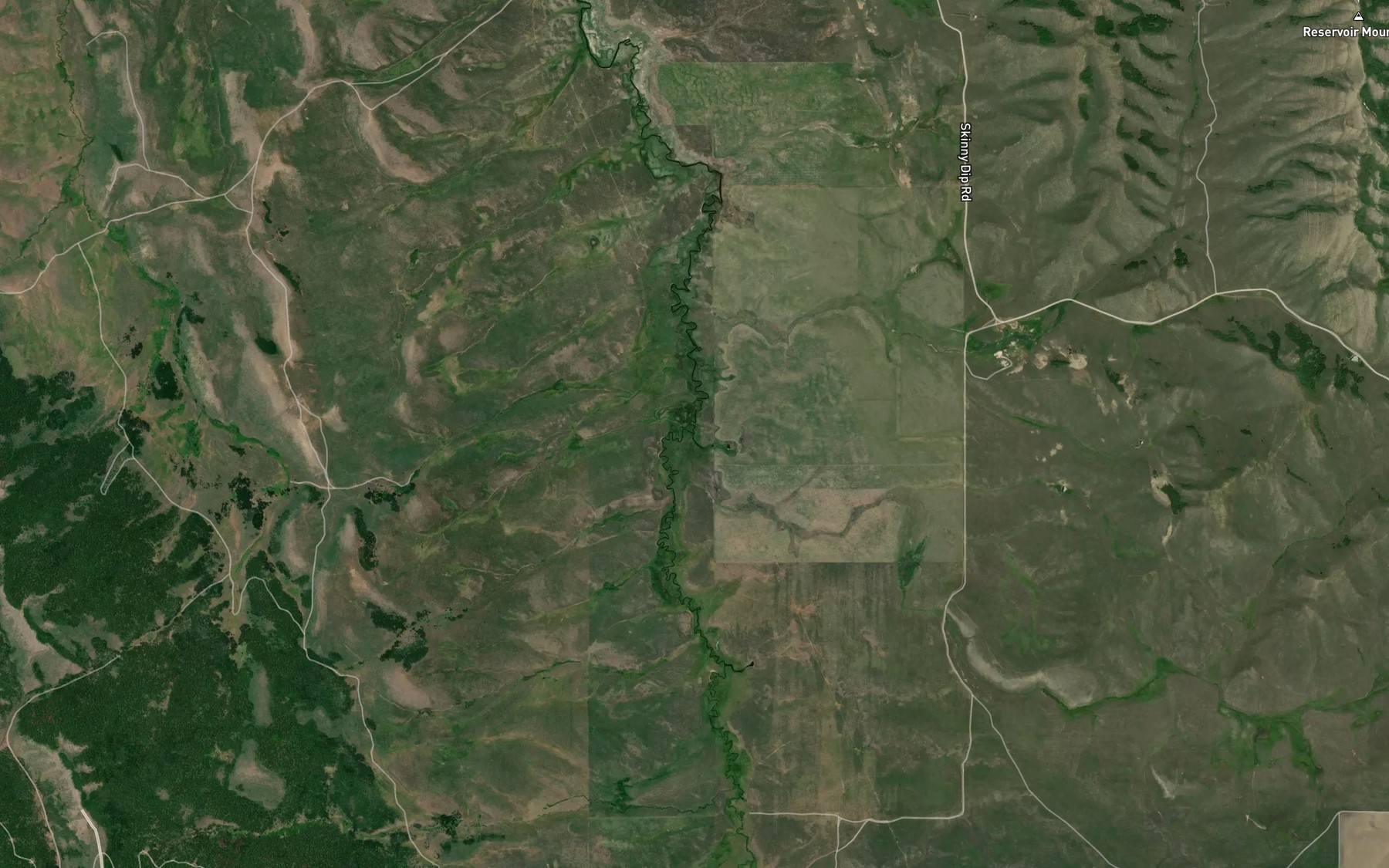 Satellite map of the Indian Creek