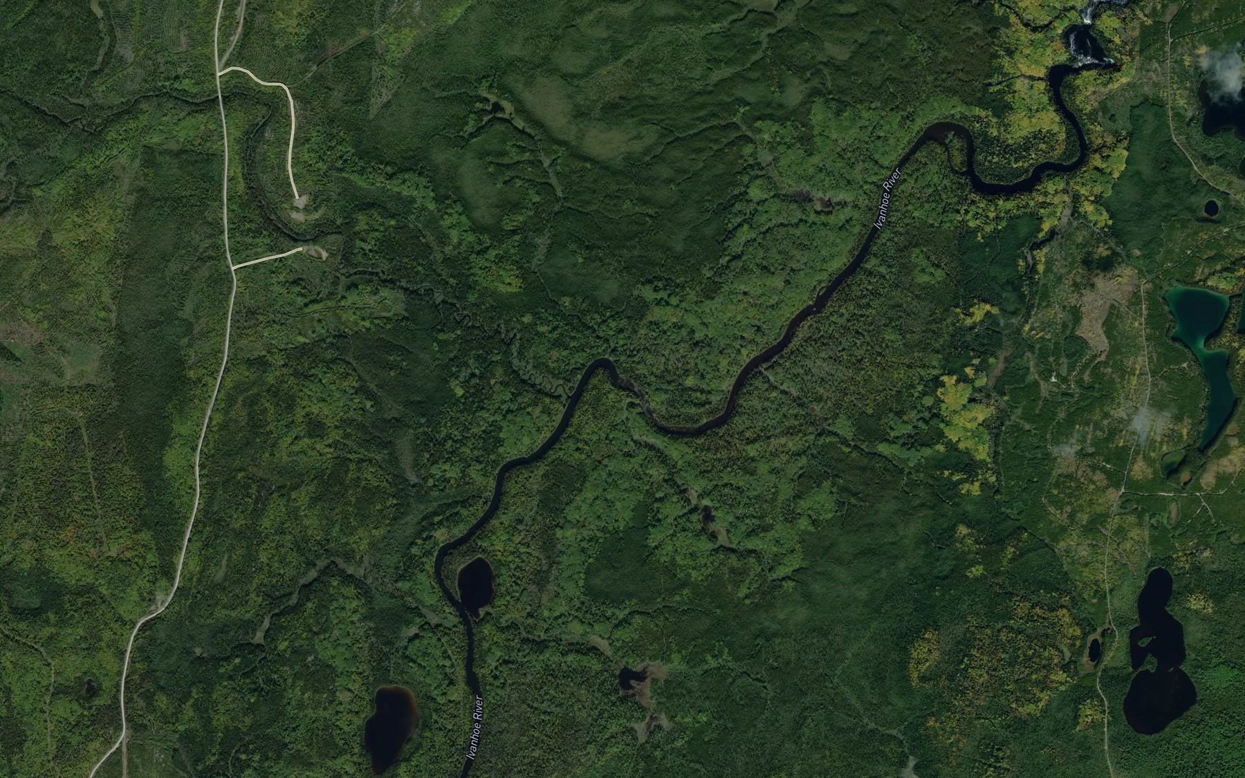 Satellite map of the Komak Creek