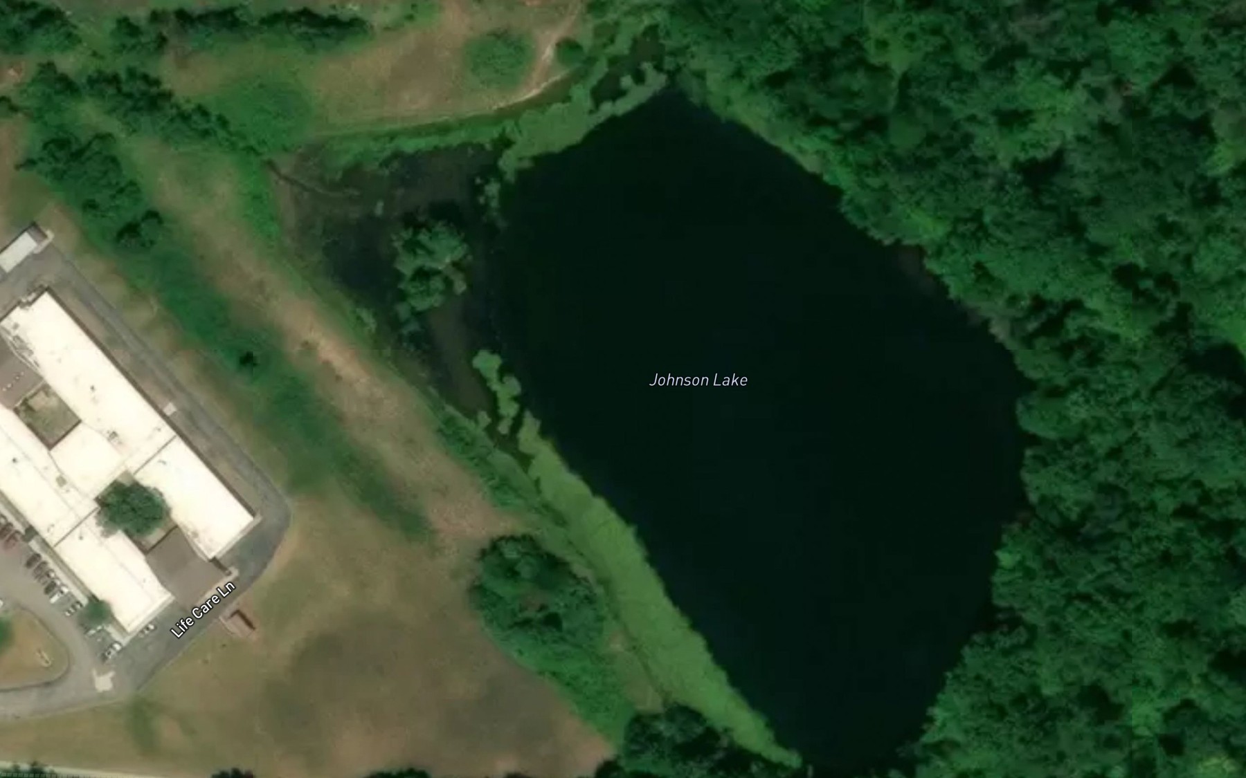 Satellite map of the Johnson Lake
