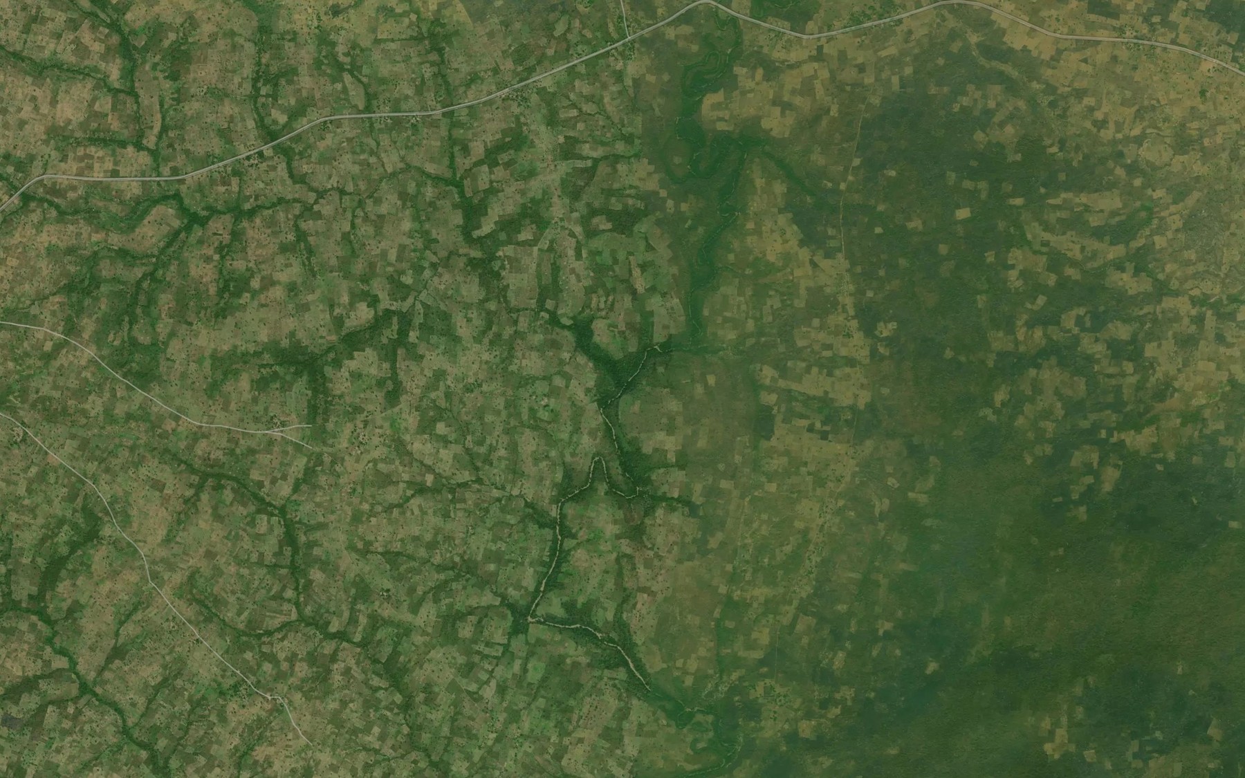 Satellite map of the River Akentsoo