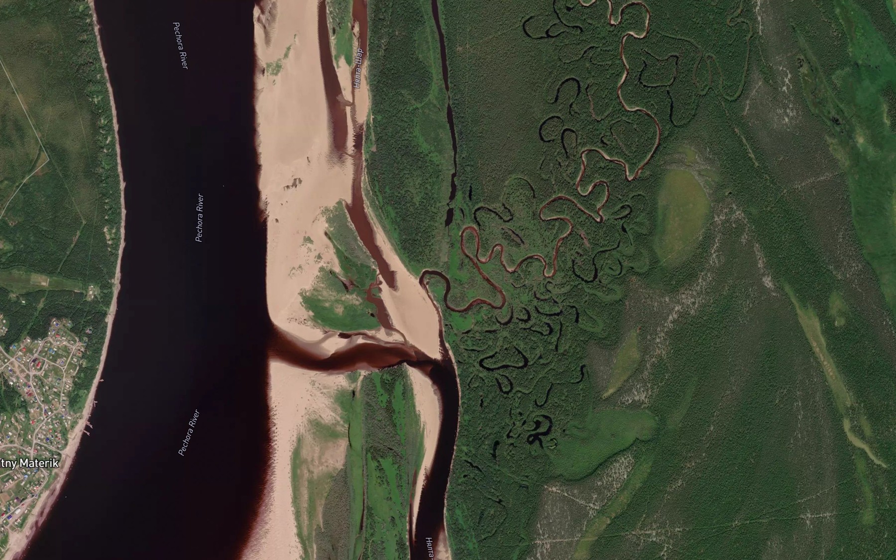 Satellite map of the Kydz'ras"yu