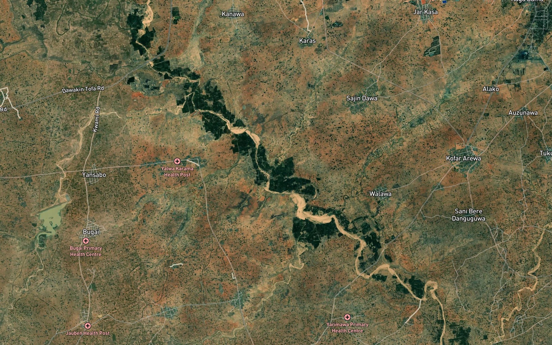 Satellite map of the River Suri