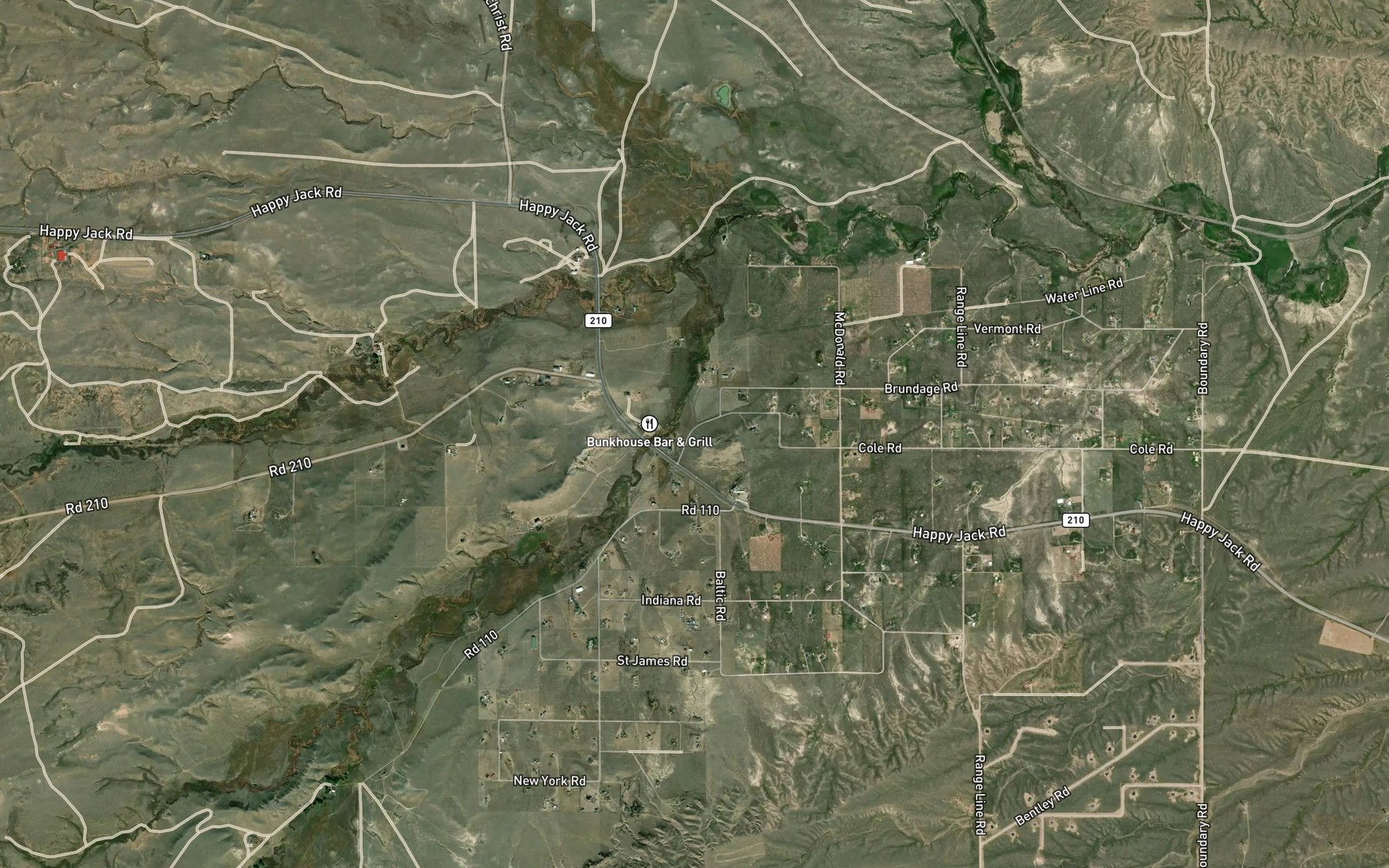 Satellite map of the Gilchrist Ditch Number 4