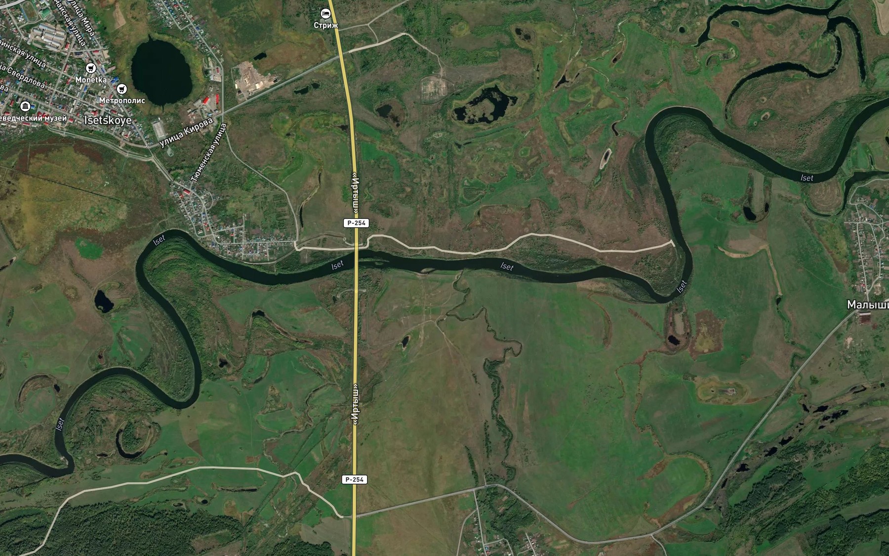 Satellite map of the Yuzya