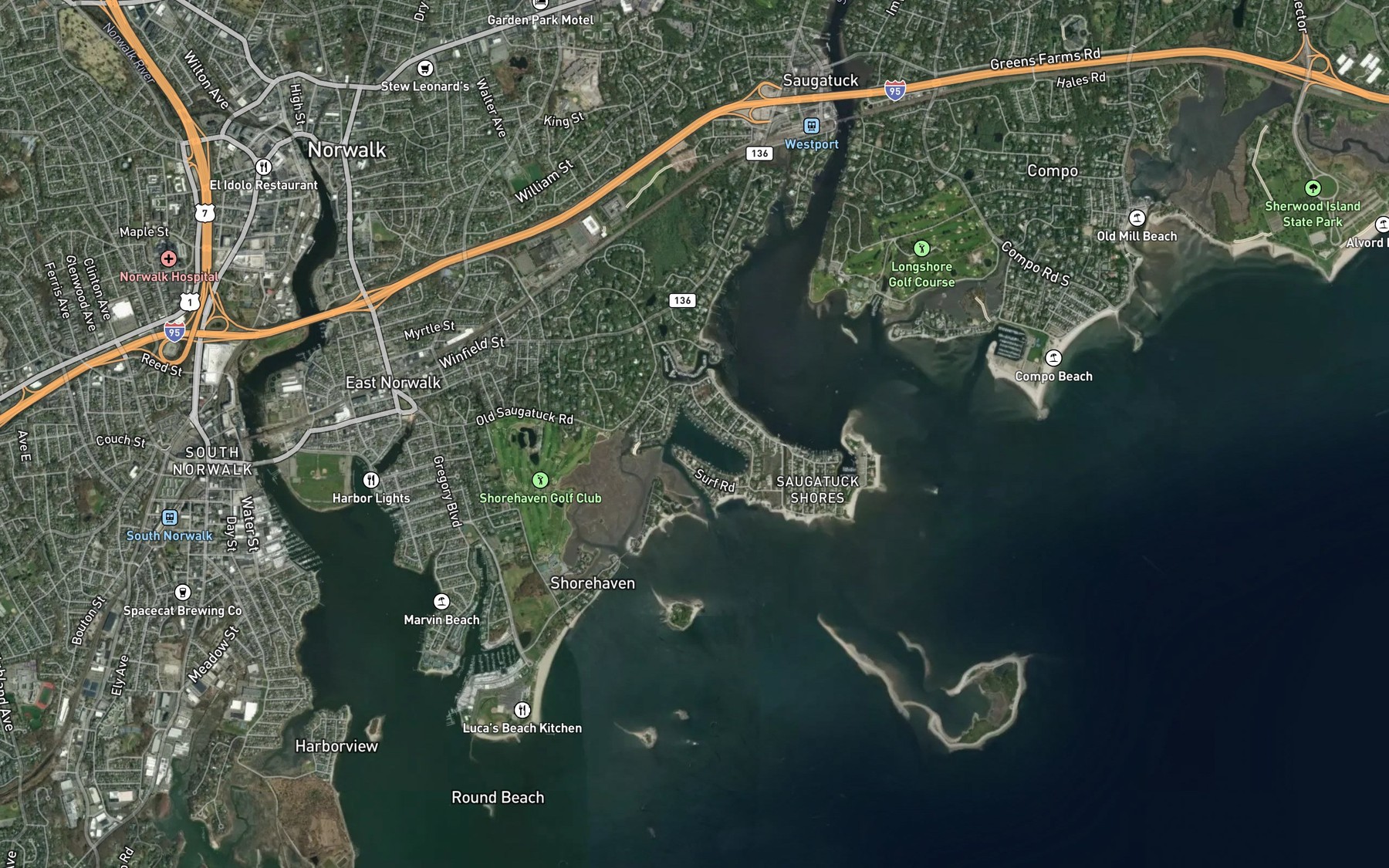 Satellite map of the Bermuda Lagoon