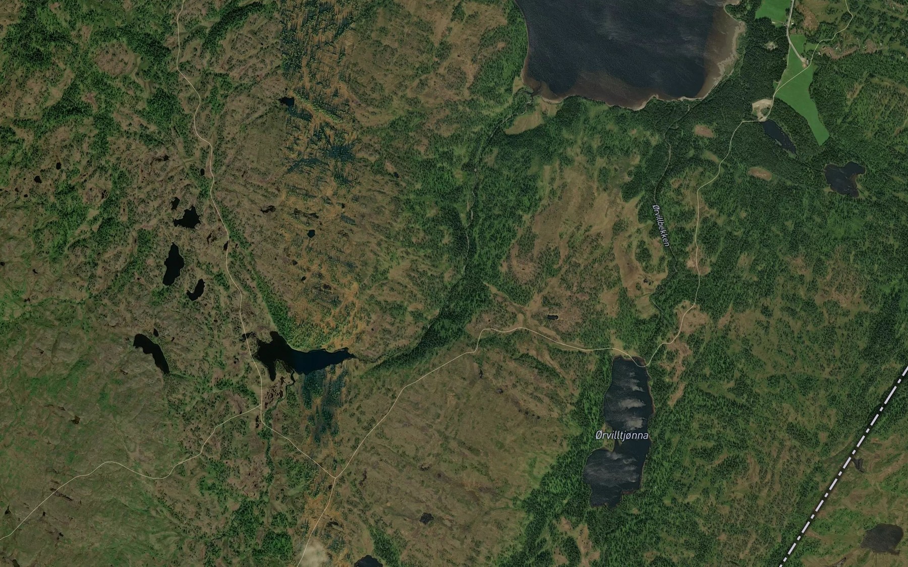 Satellite map of the Vassdalsbekken