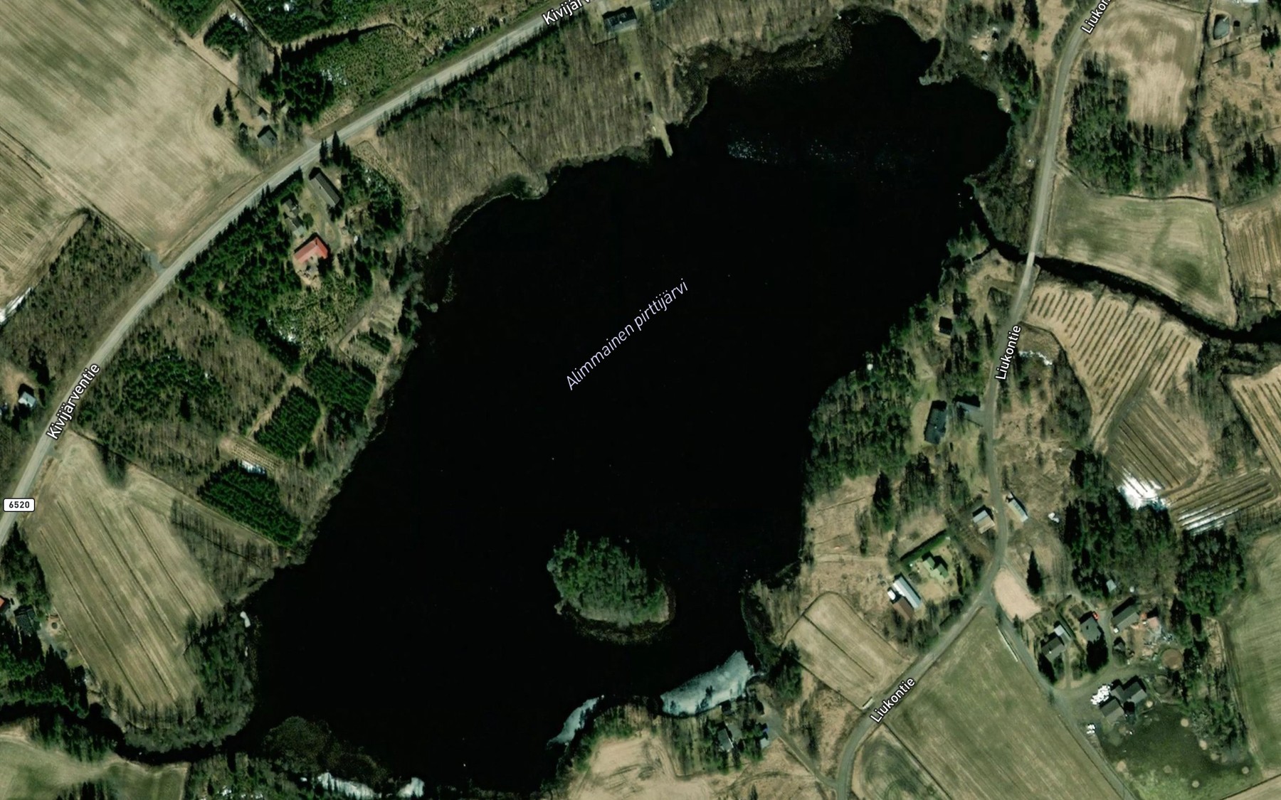 Satellite map of the Alimmainen Pirttijarvi