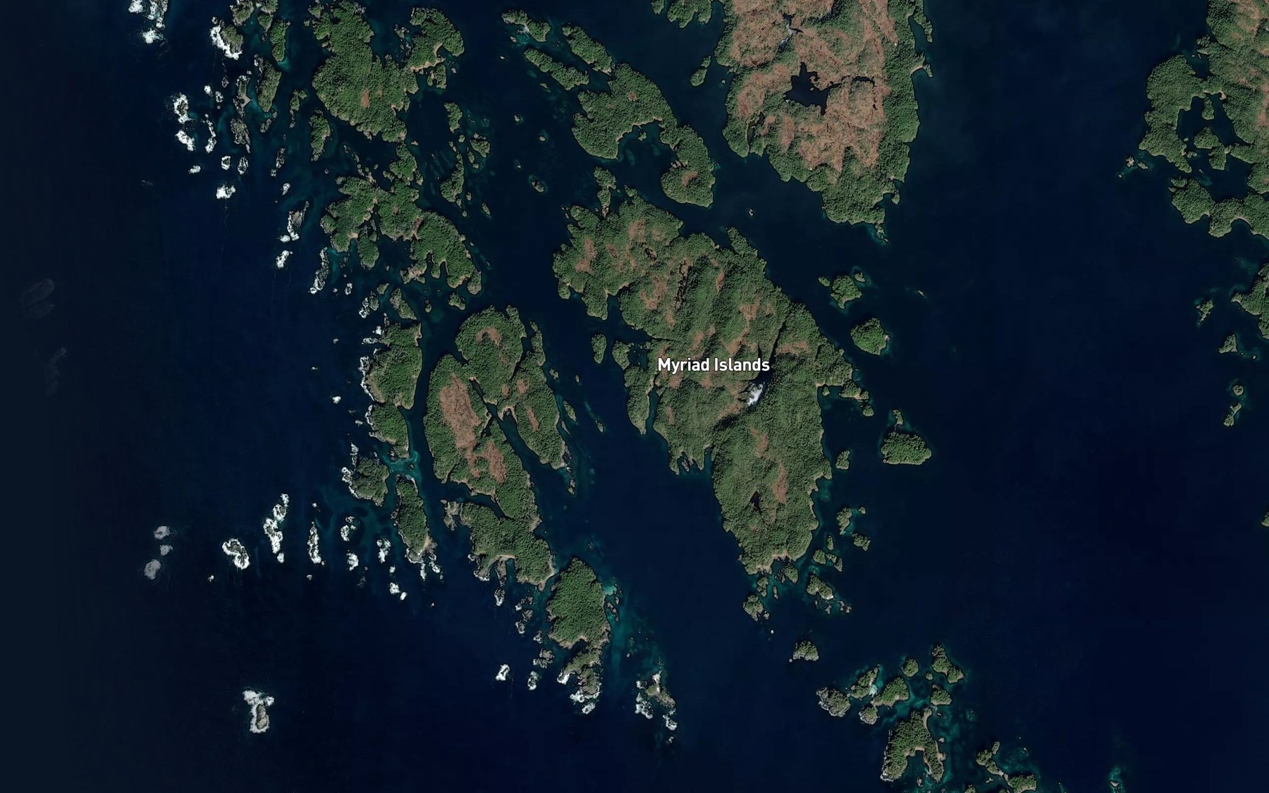 Satellite map of the Tawak Passage