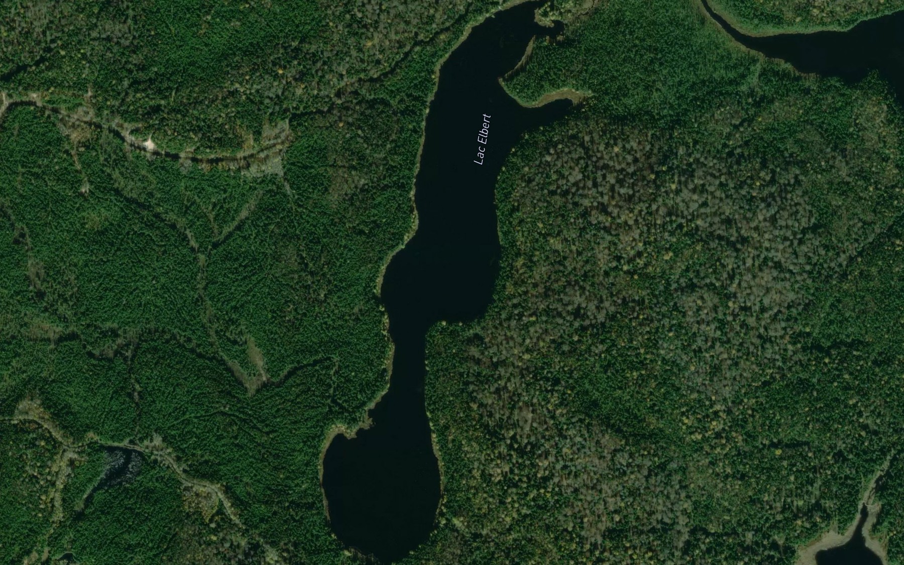 Satellite map of the Lac Elbert