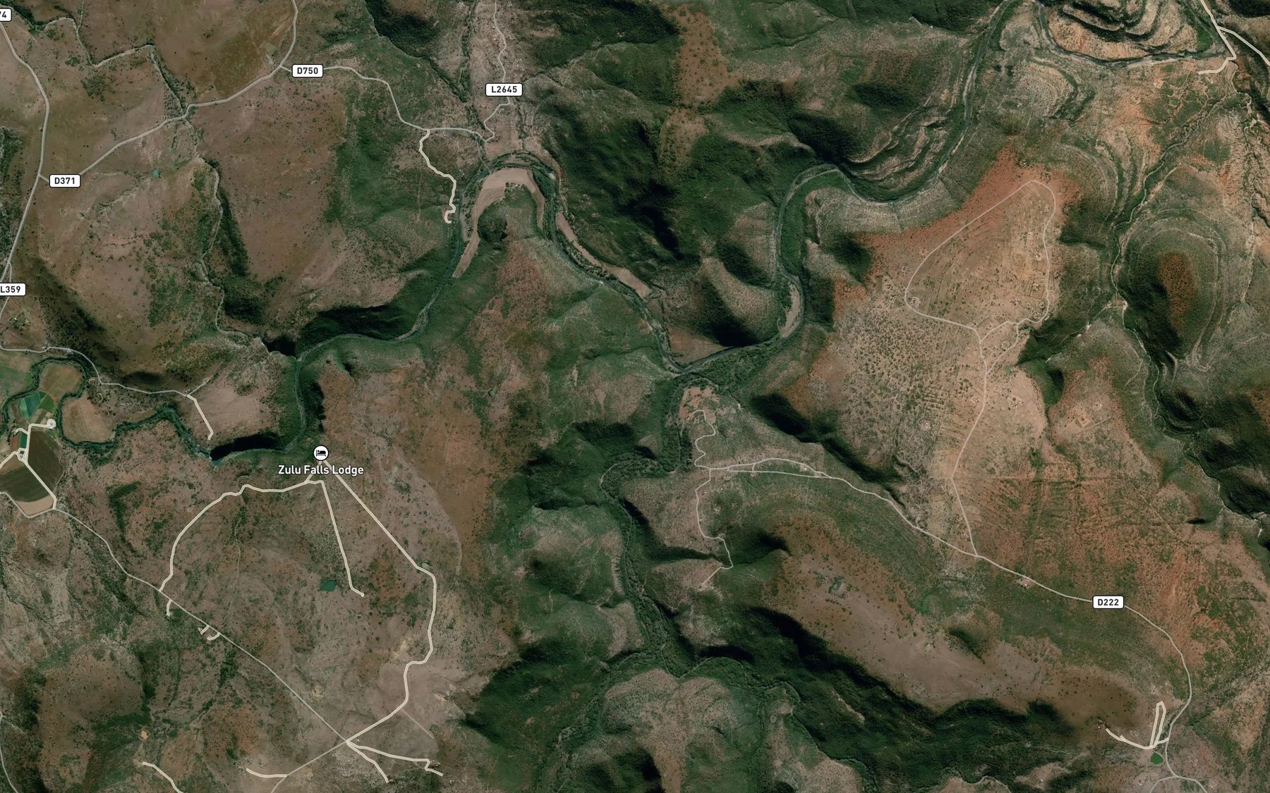Satellite map of the Mooi-valle