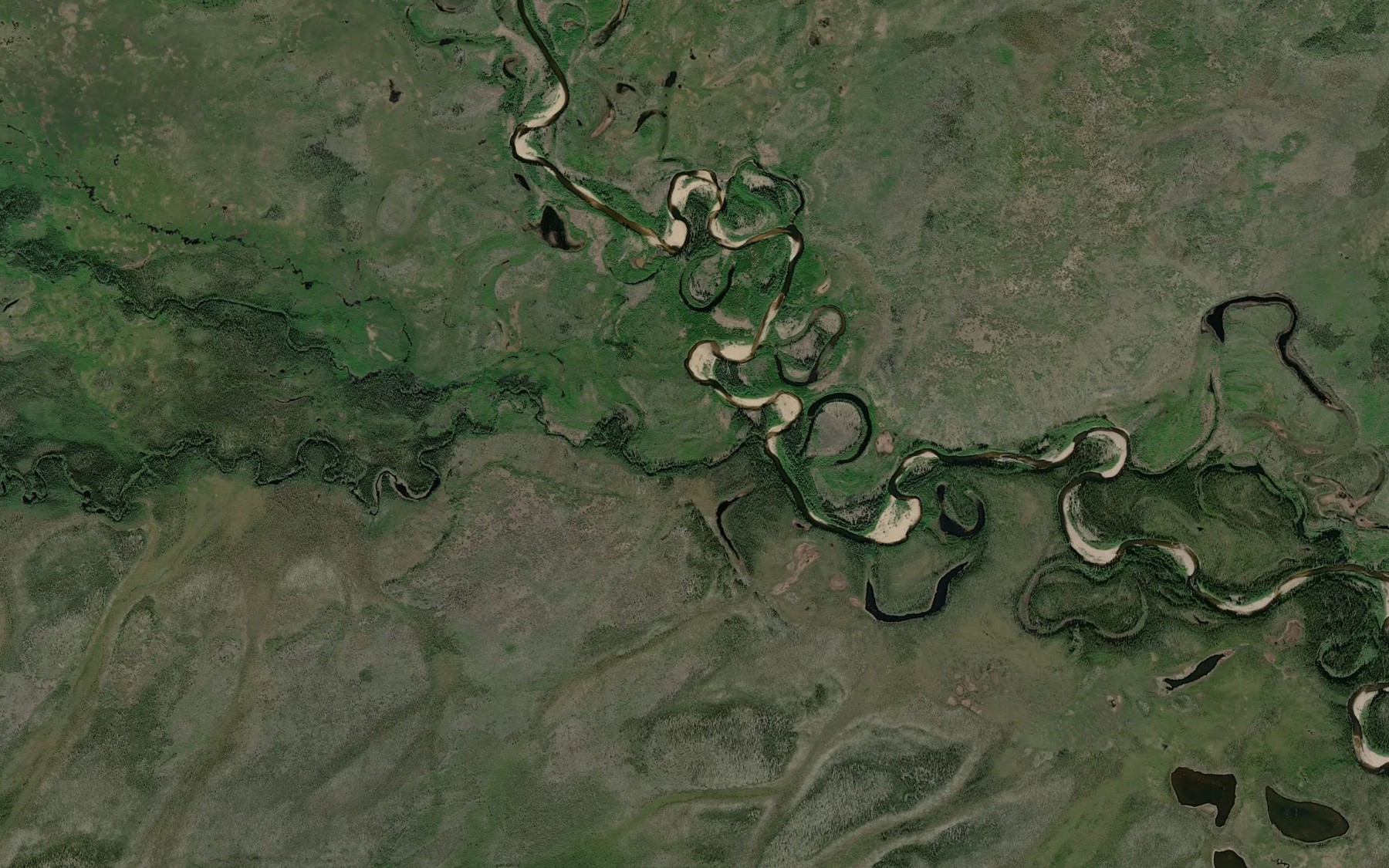 Satellite map of the Fortymile Creek