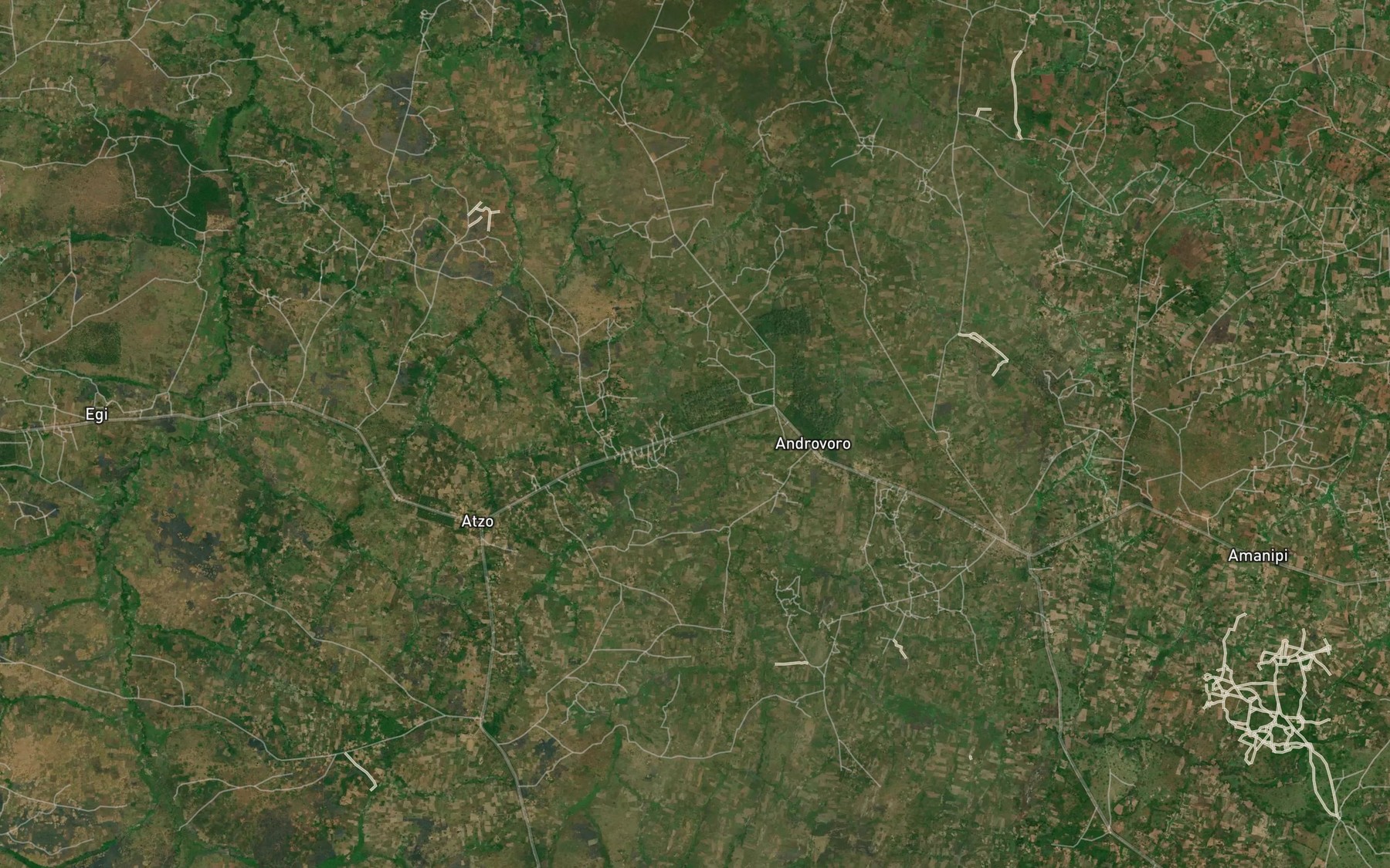 Satellite map of the Areka