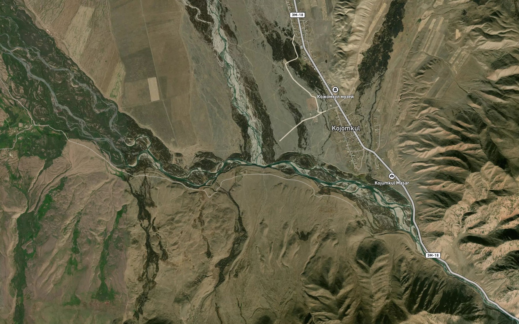 Satellite map of the Zapadnyy Karakol