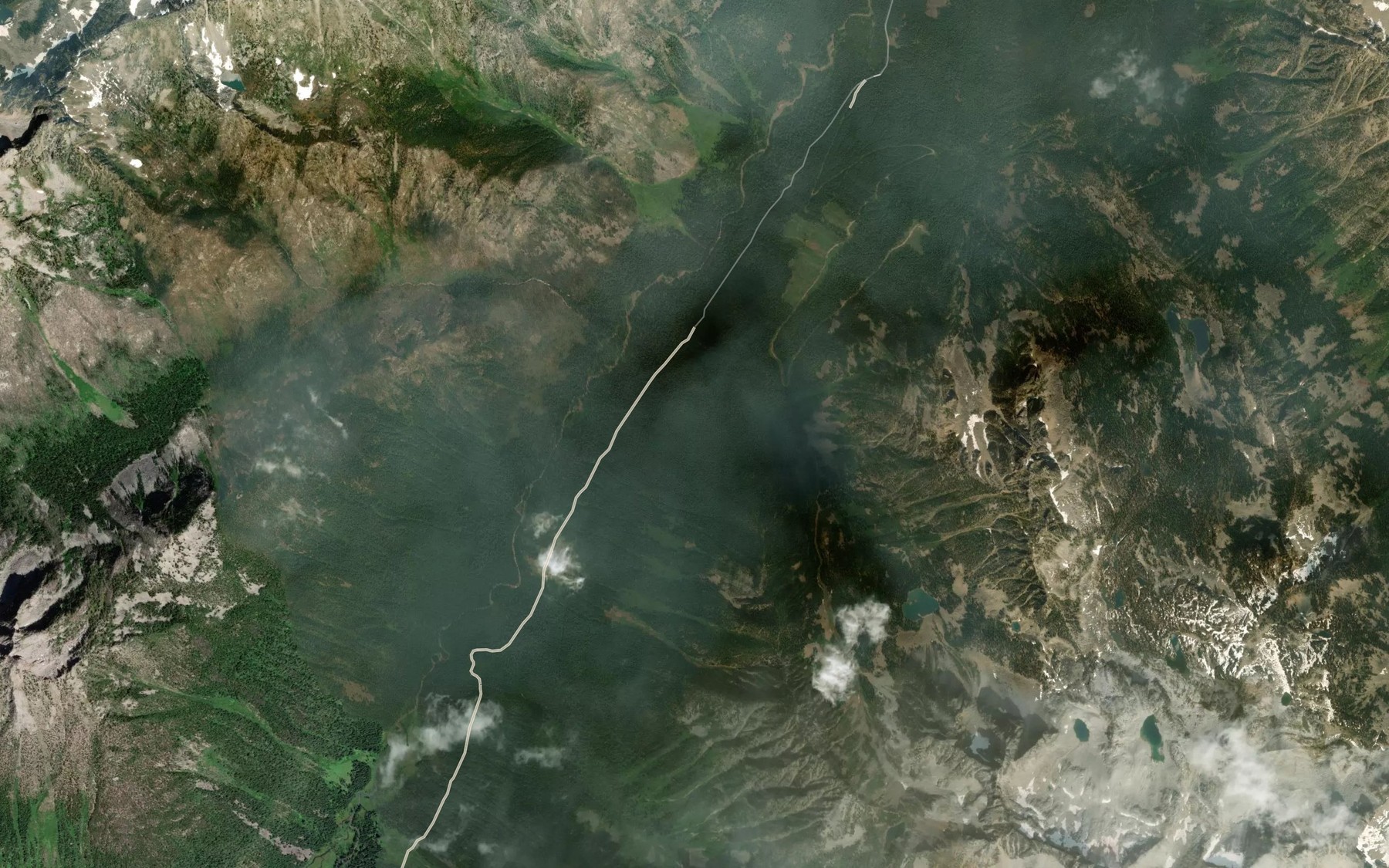 Satellite map of the Desmond Creek