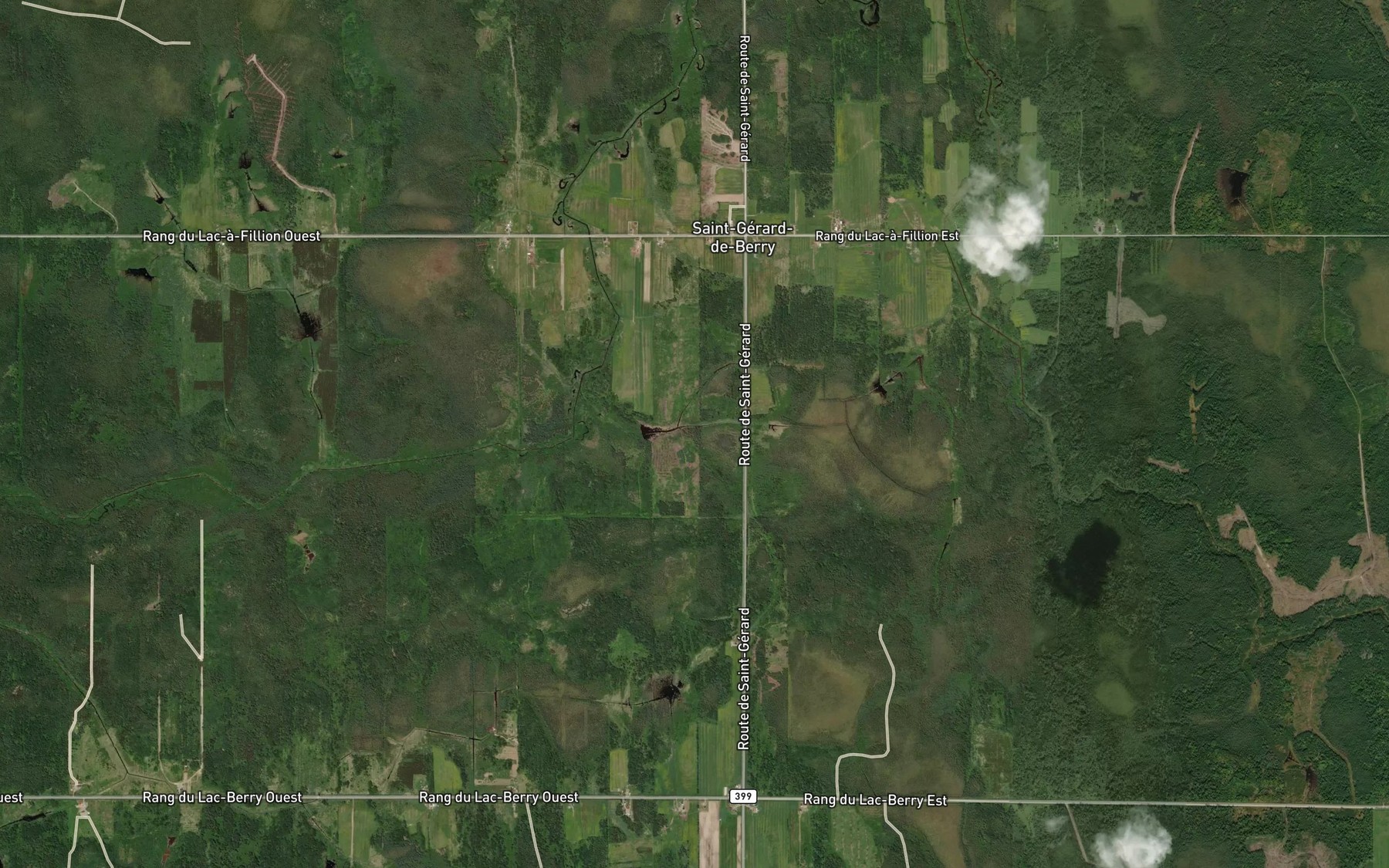 Satellite map of the Branche Thibault
