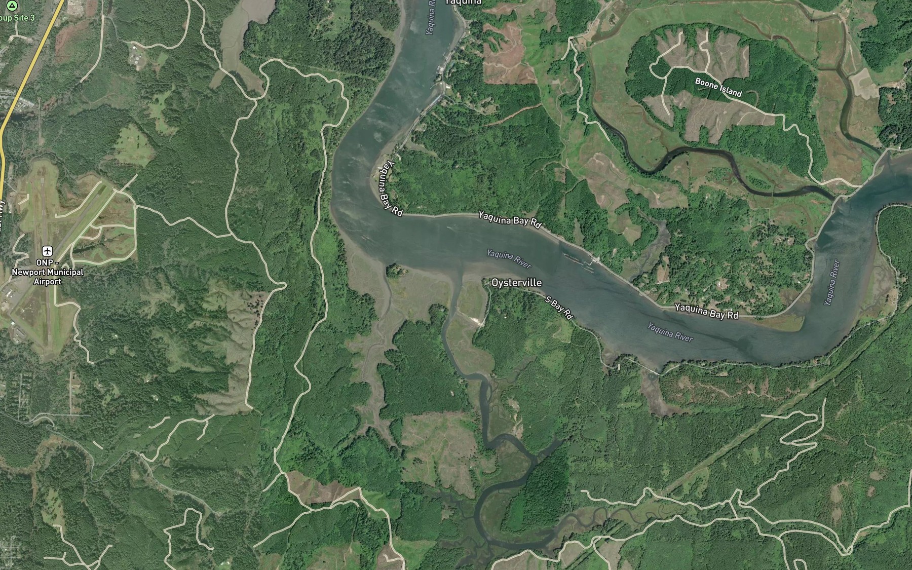 Satellite map of the Poole Slough