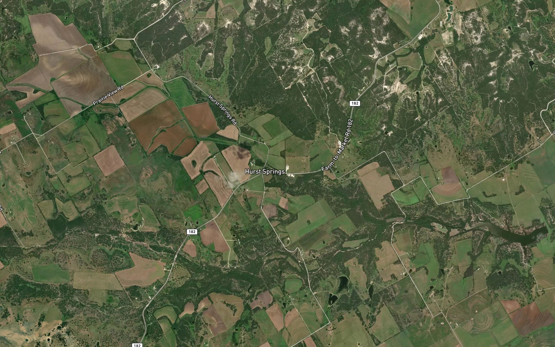 Satellite map of the Hurst Spring