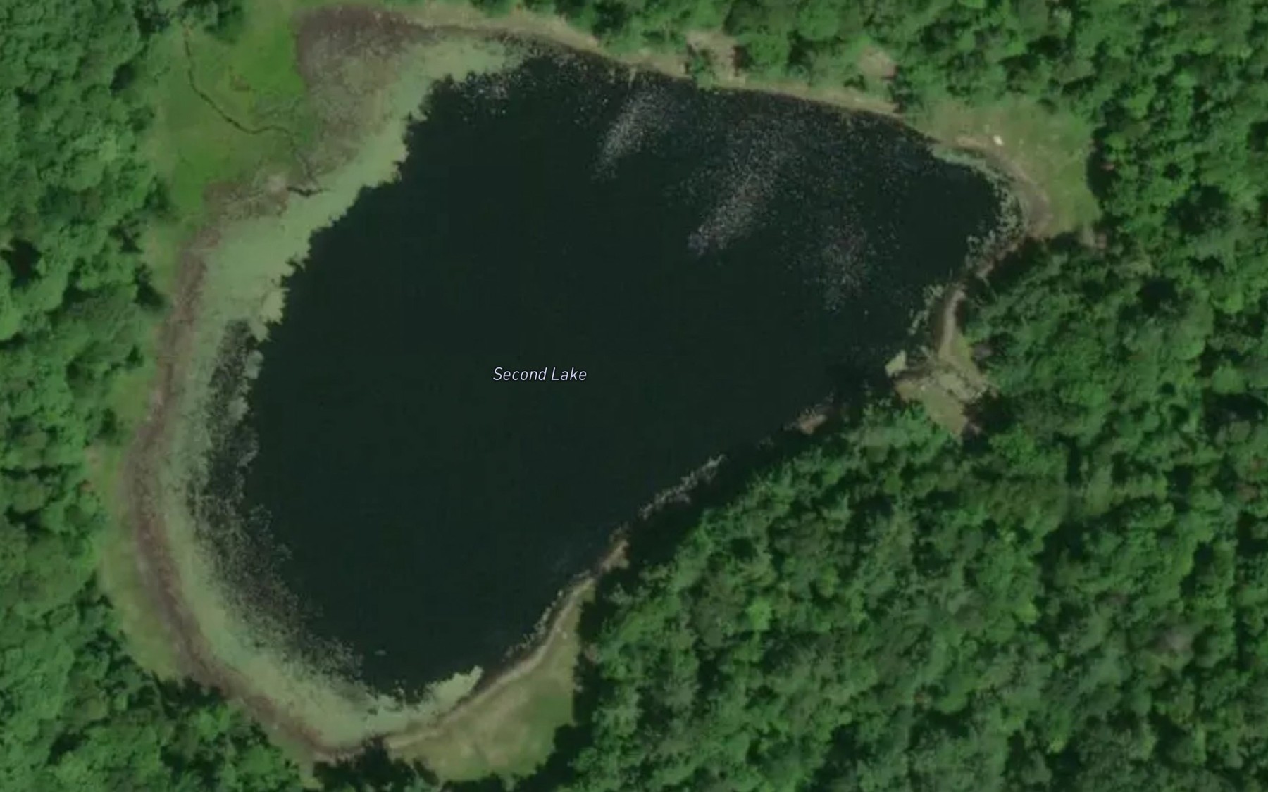 Satellite map of the Second Lake