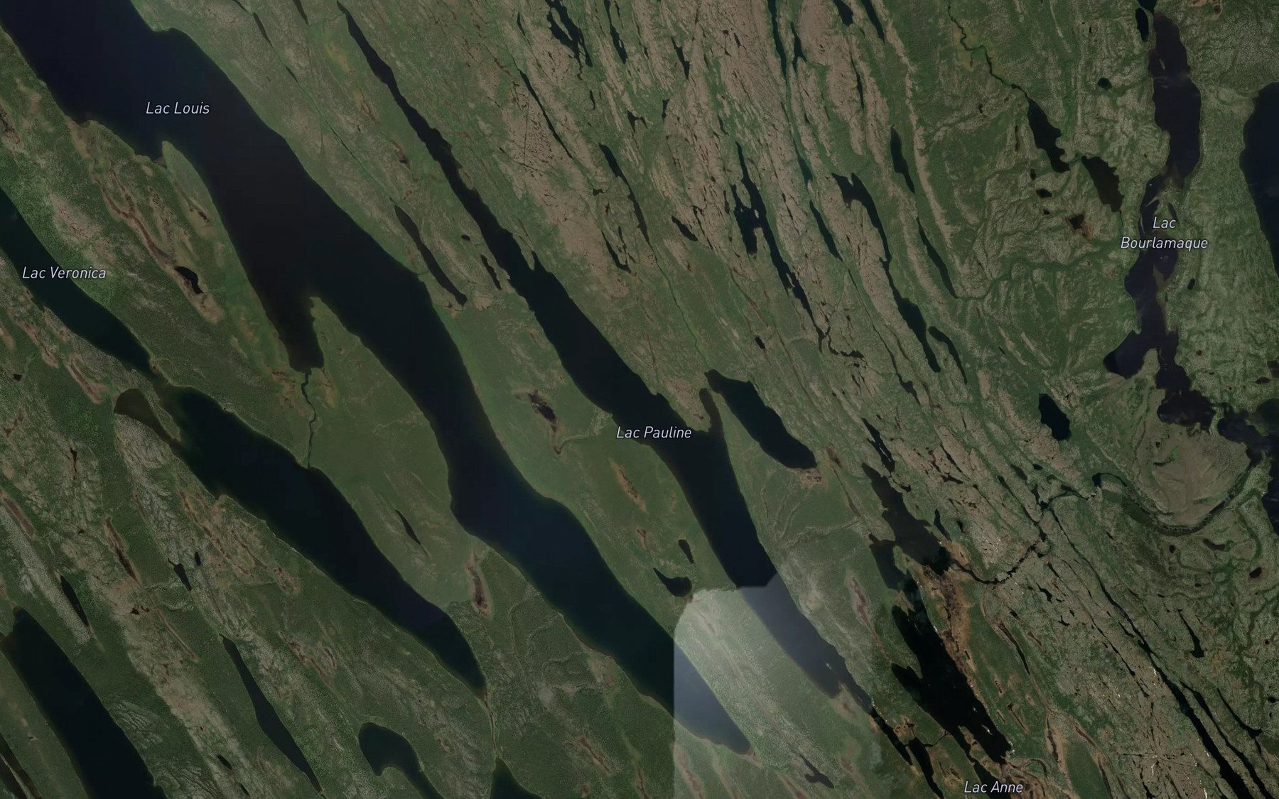 Satellite map of the Lac Pauline