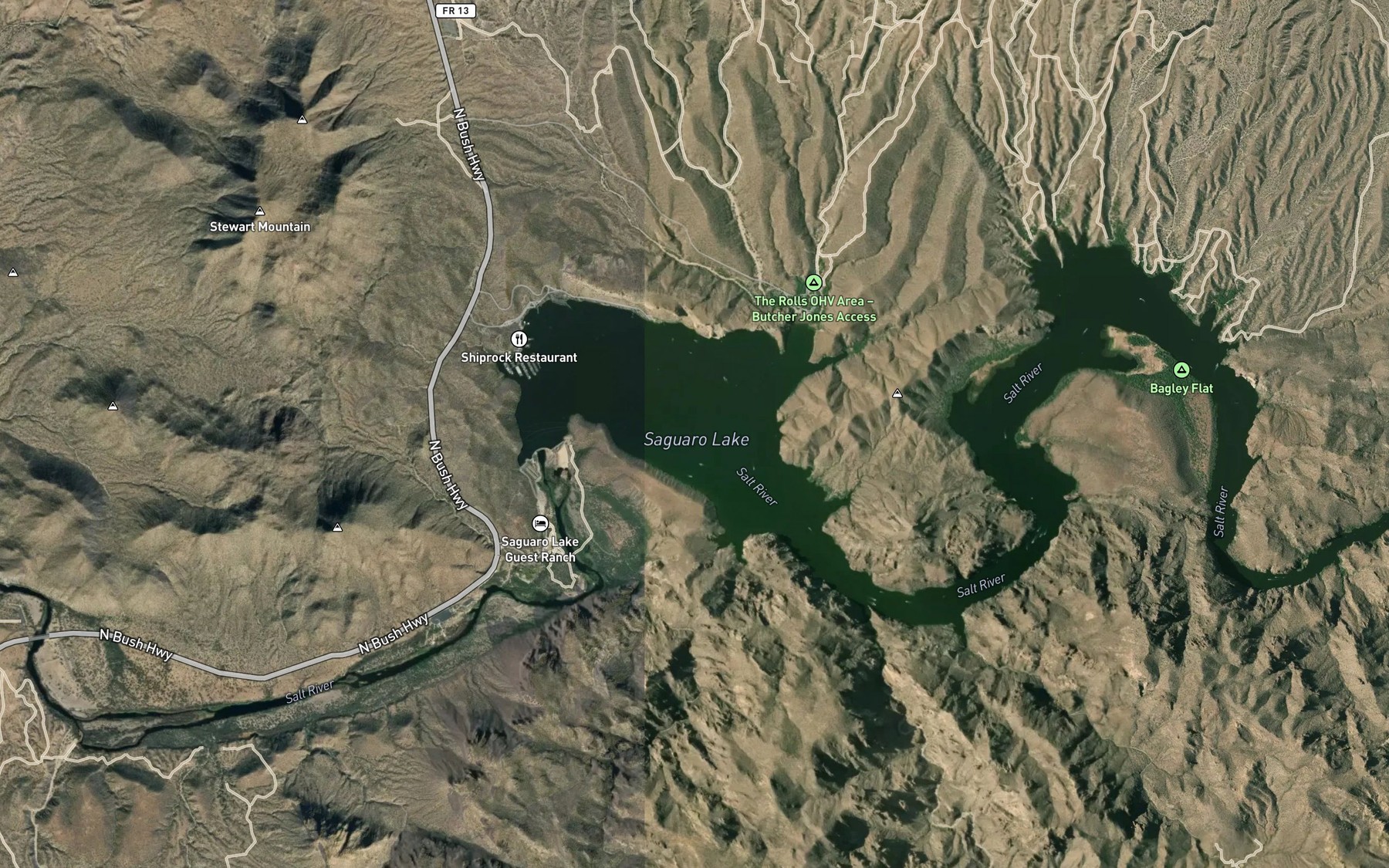 Satellite map of the Spot 5
