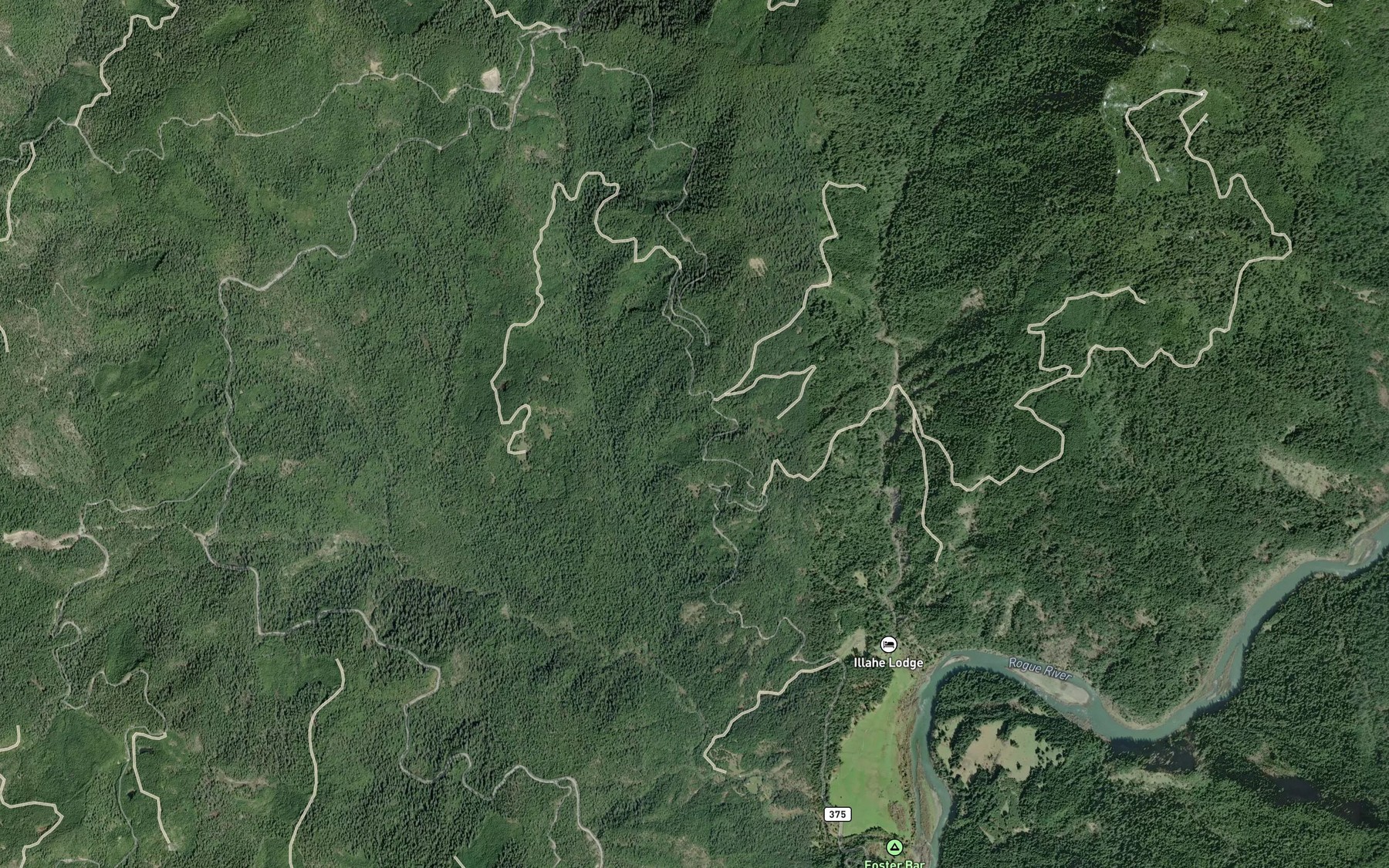 Satellite map of the Dads Lake