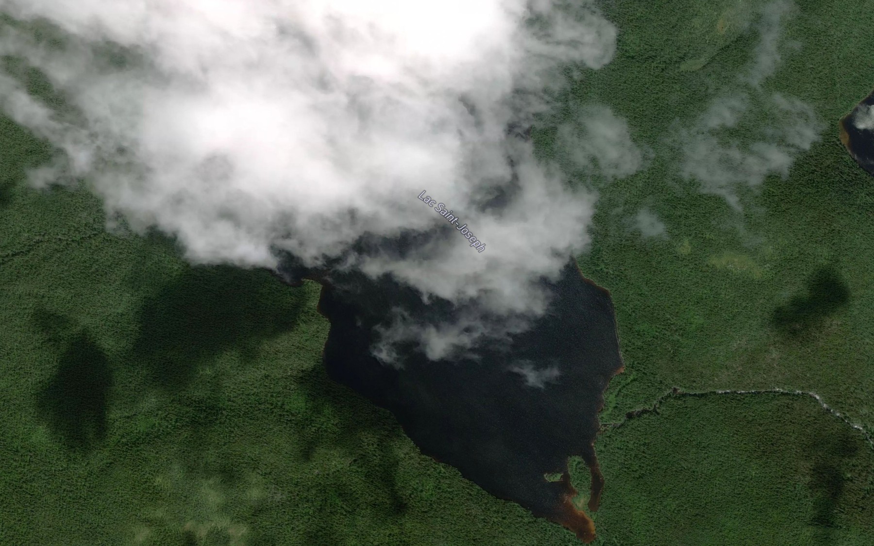 Satellite map of the Lac Saint-Joseph