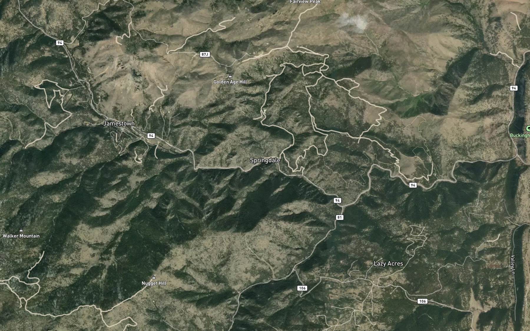 Satellite map of the Curie Spring