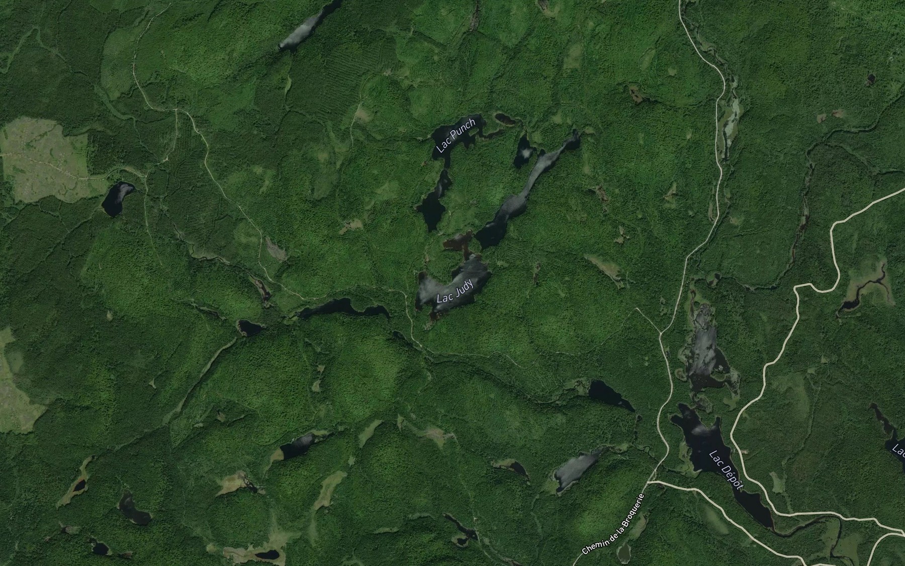 Satellite map of the Lac Josee