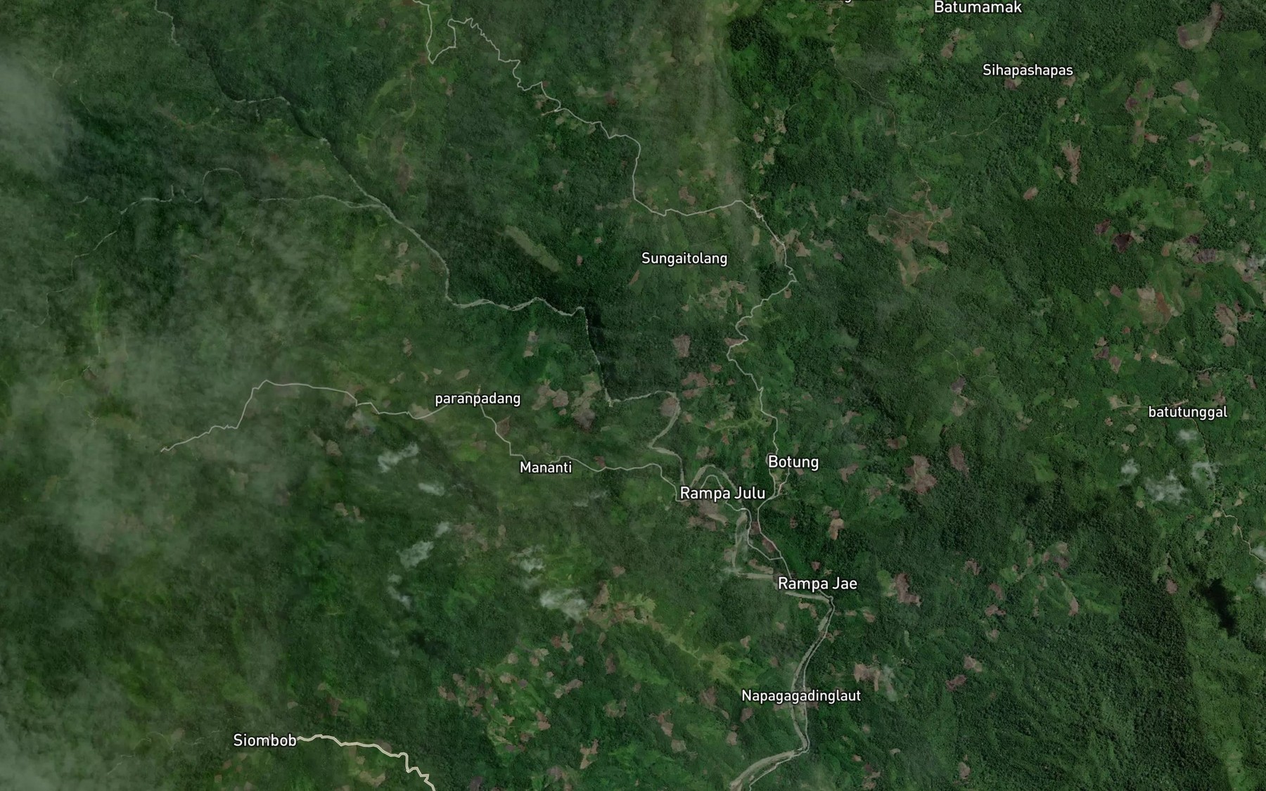 Satellite map of the Aek Simasi