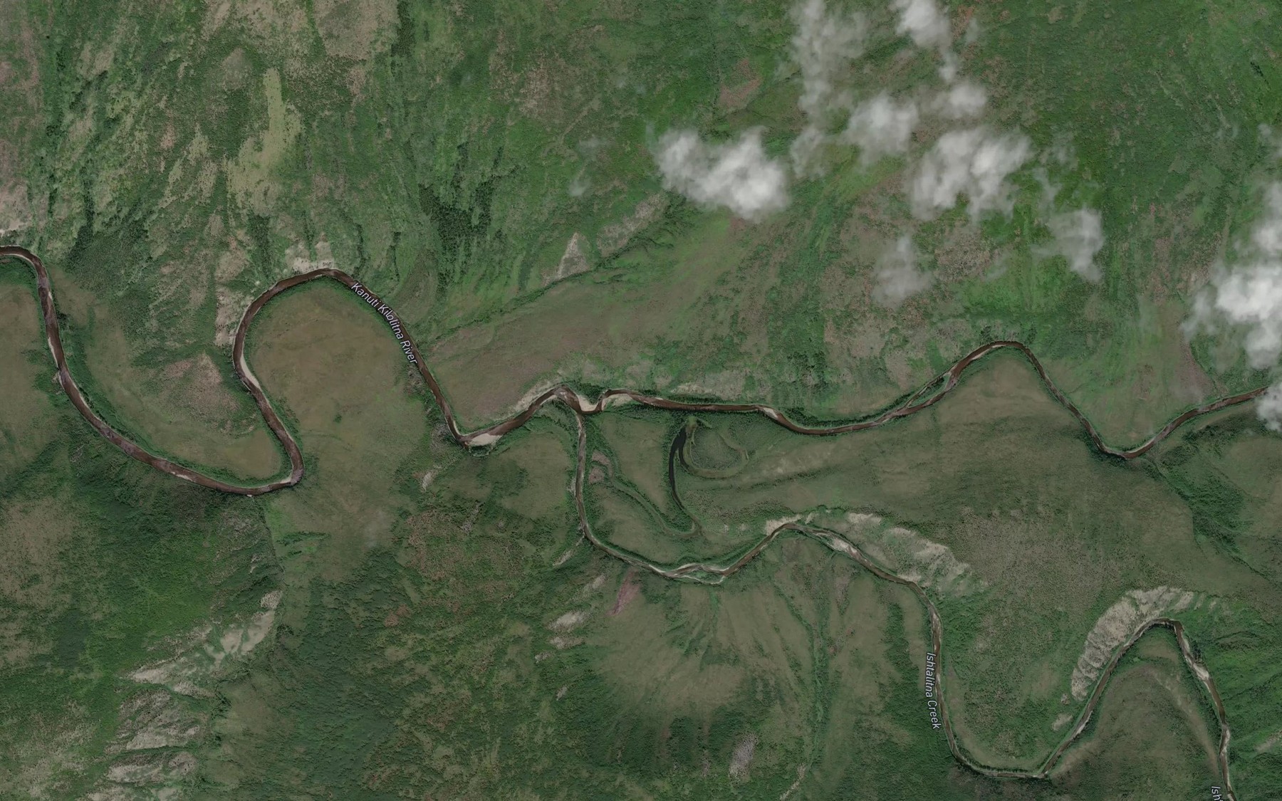 Satellite map of the Ishtalitna Creek