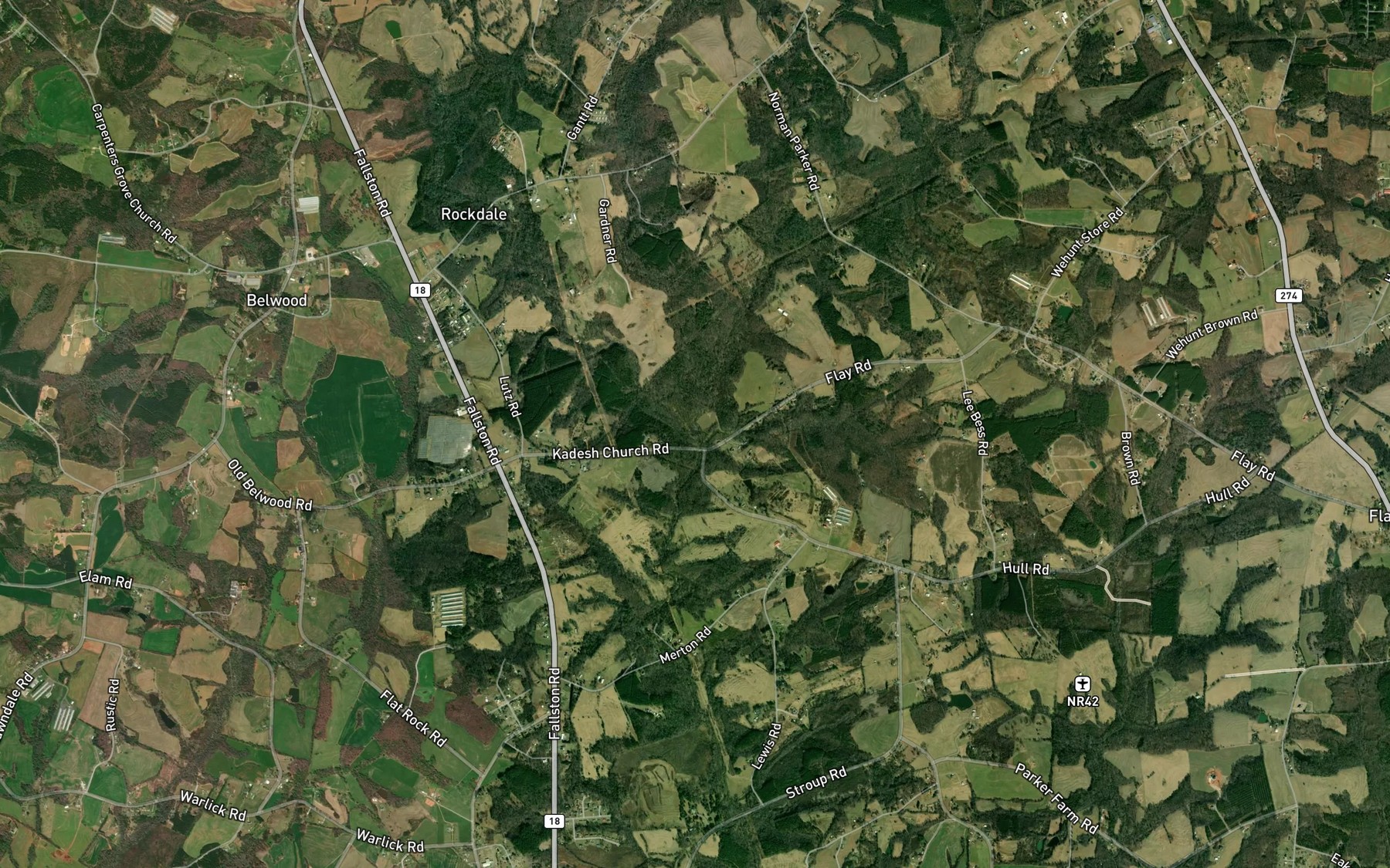 Satellite map of the Little Creek