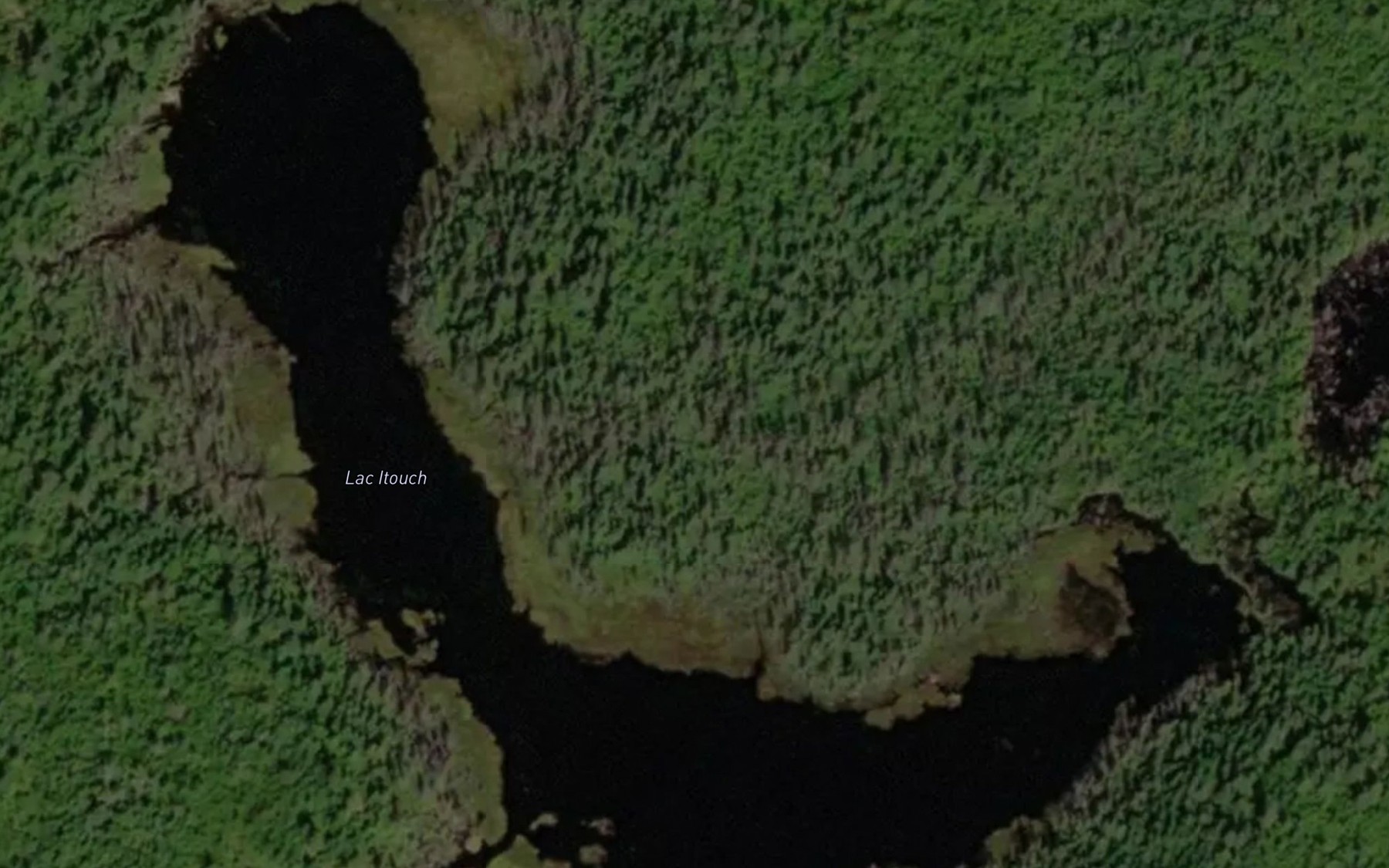 Satellite map of the Lac Itouch