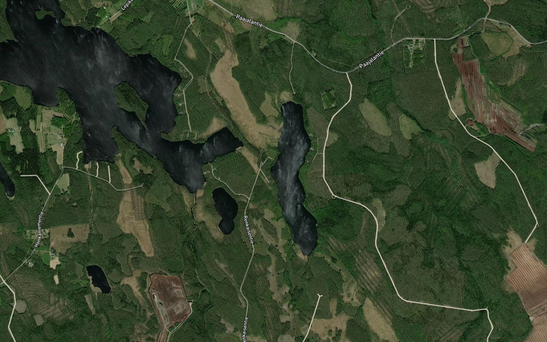 Satellite map of the Hollolanlahti