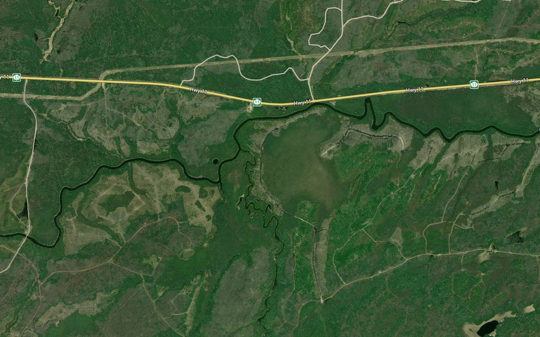 Satellite map of the Osawin River
