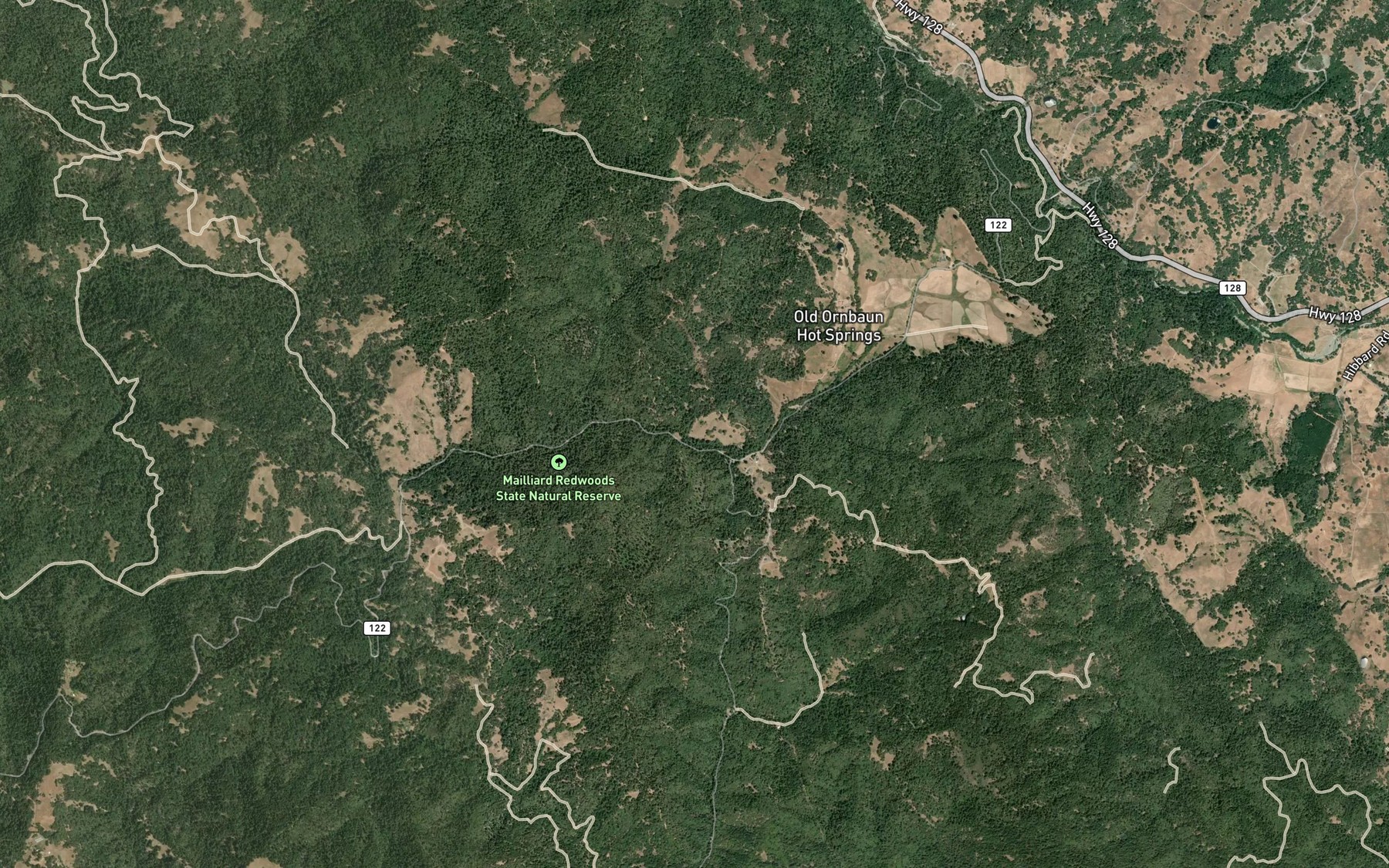 Satellite map of the North Mill Creek