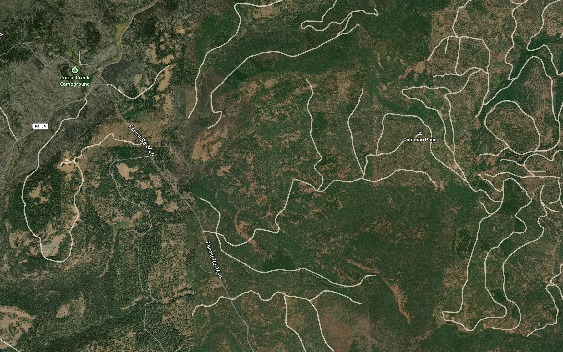 Satellite map of the Eagle Spring
