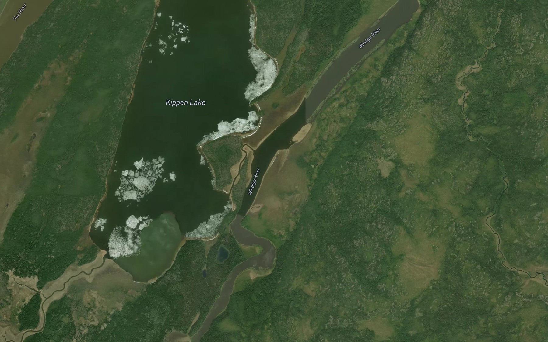 Satellite map of the Kippen Creek