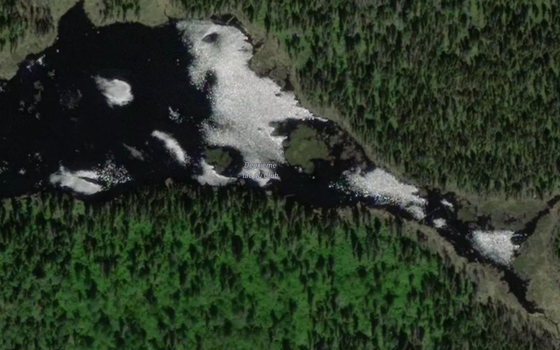 Satellite map of the Deuxieme lac du Club