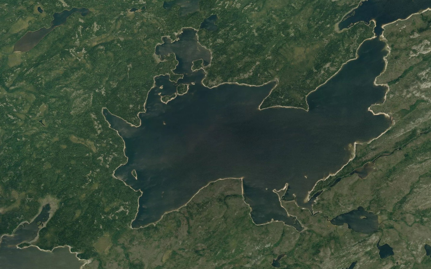 Satellite map of the Lac Uskawanis