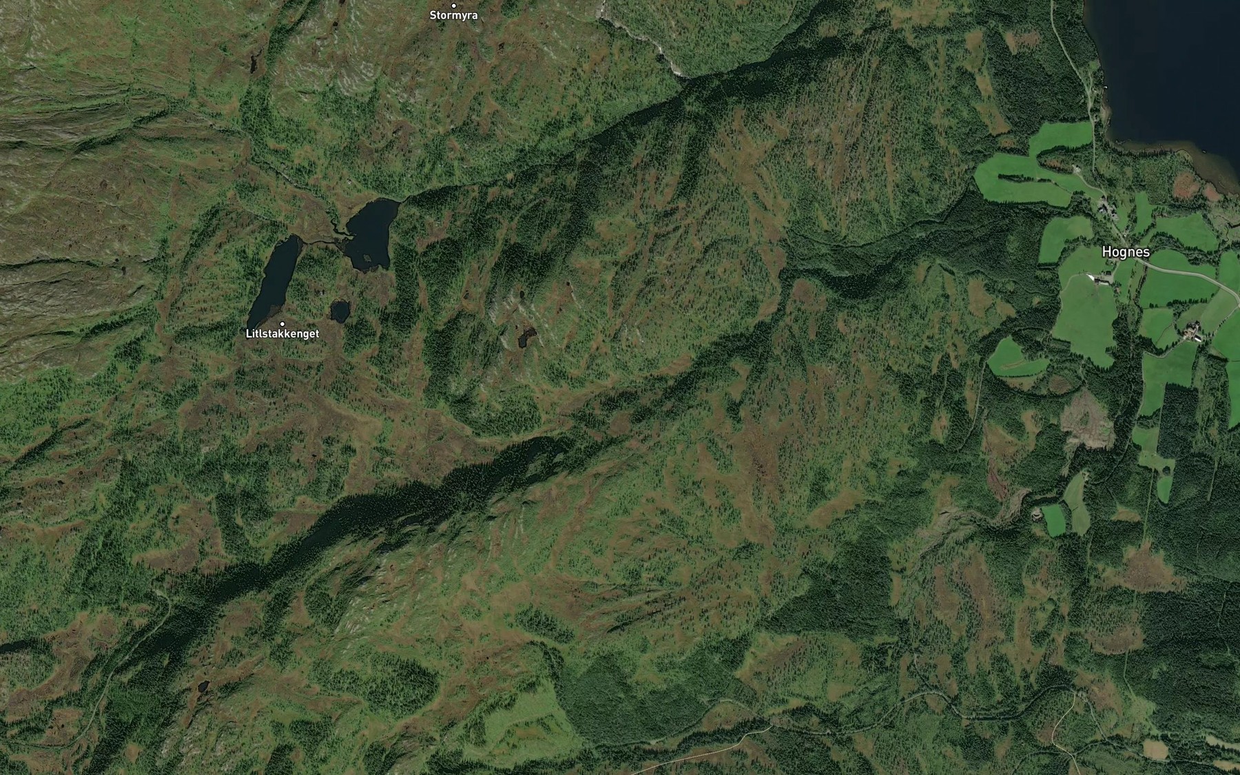 Satellite map of the Storsvehallbekken