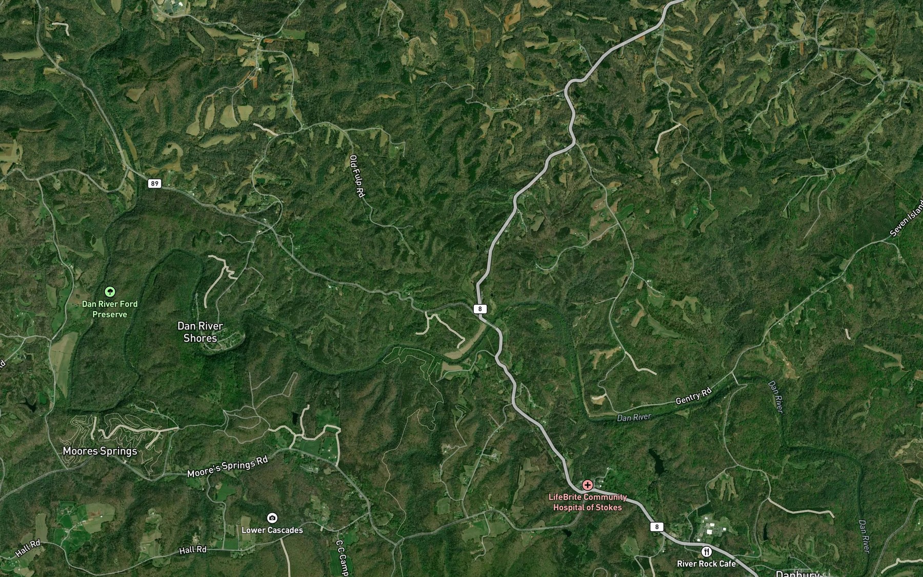 Satellite map of the Newman Branch