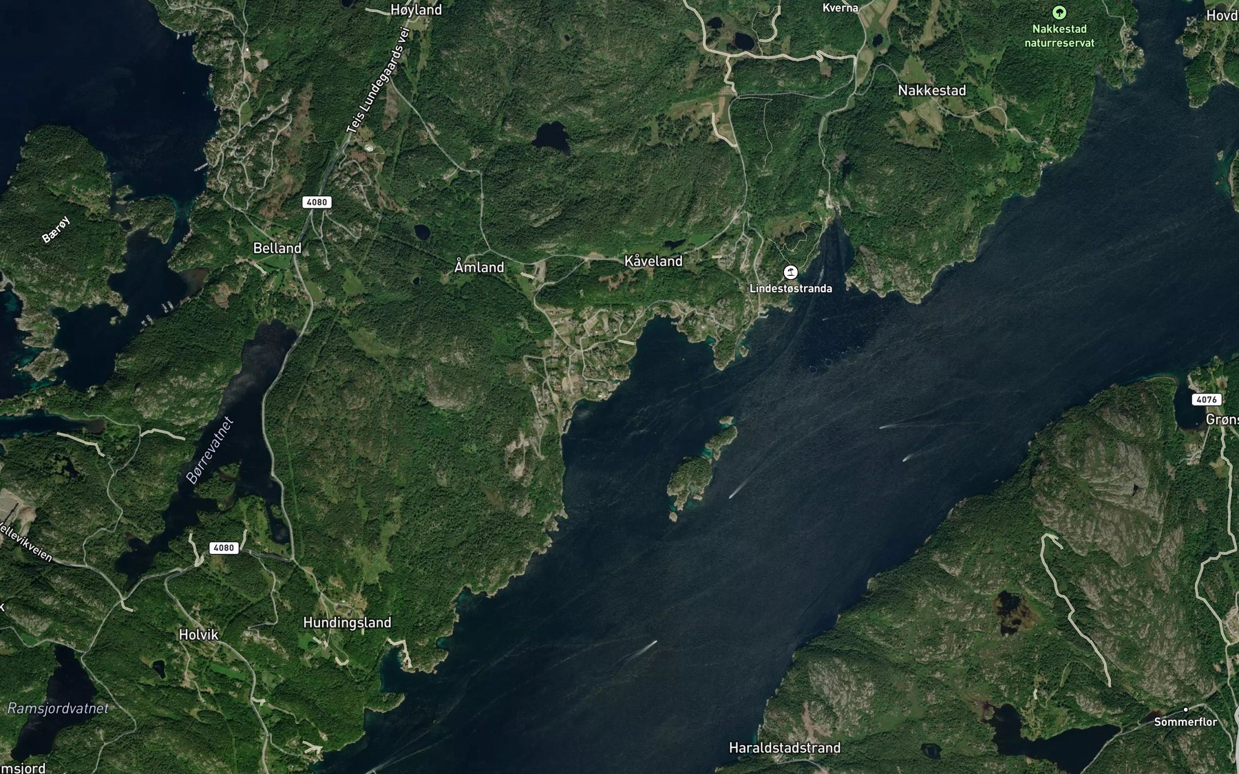 Satellite map of the Brattesto