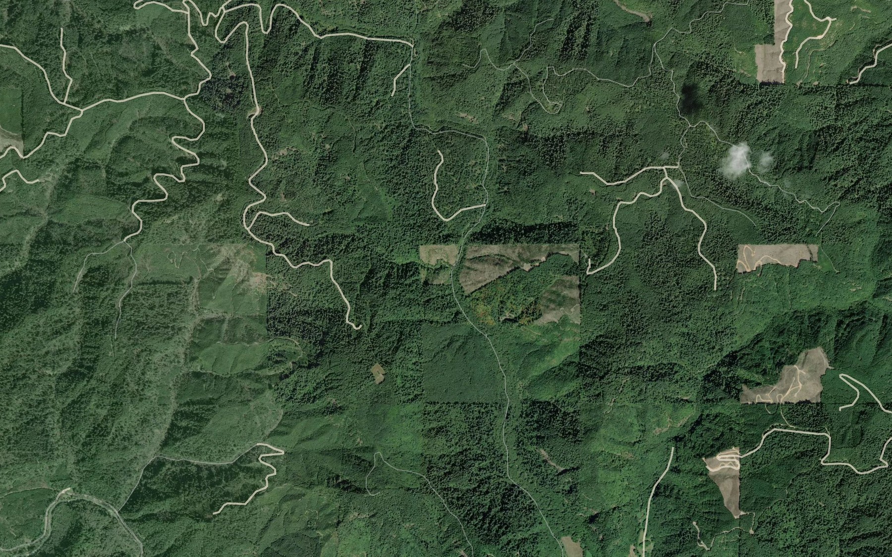 Satellite map of the Reeves Creek