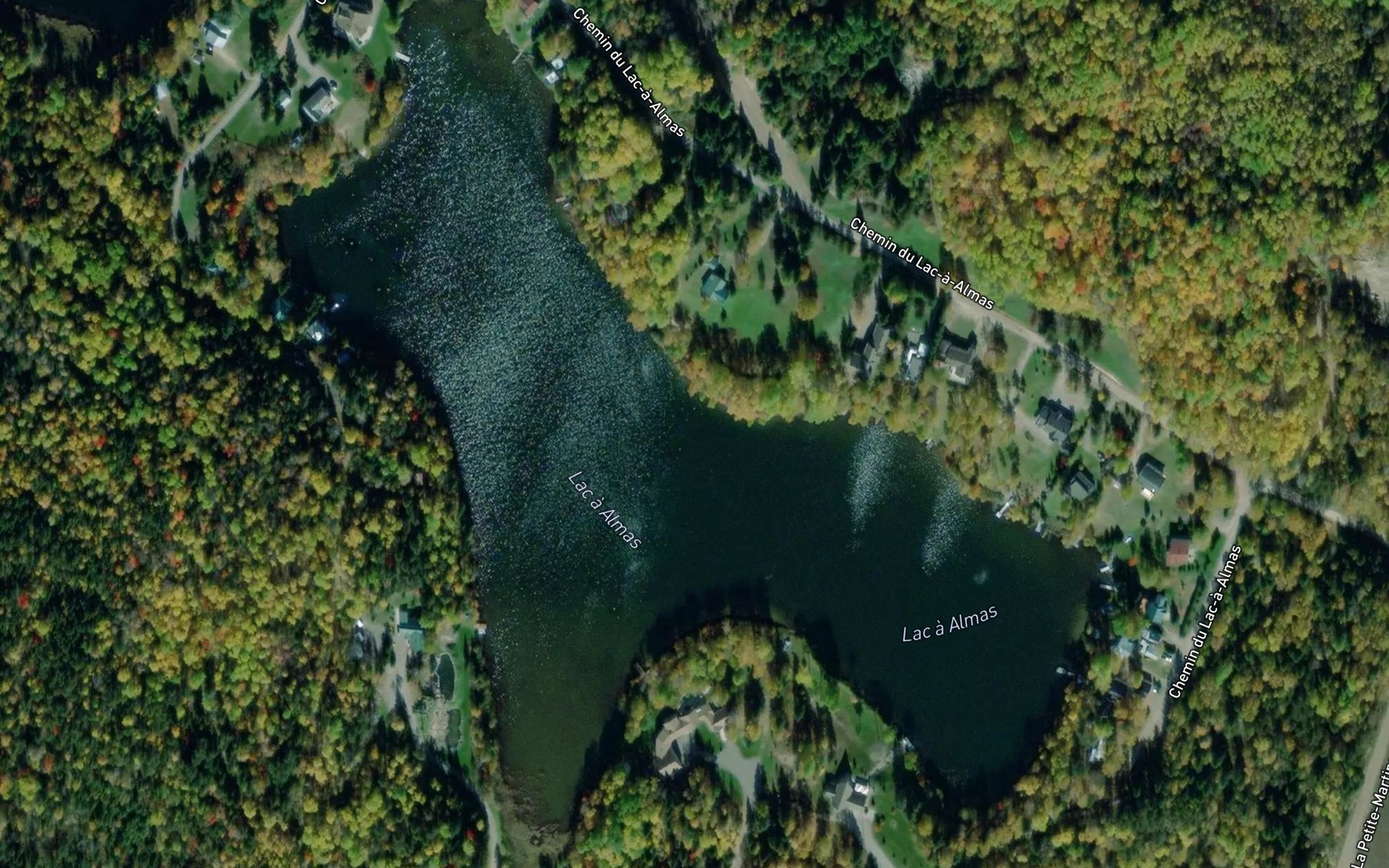 Satellite map of the Lac a Almas