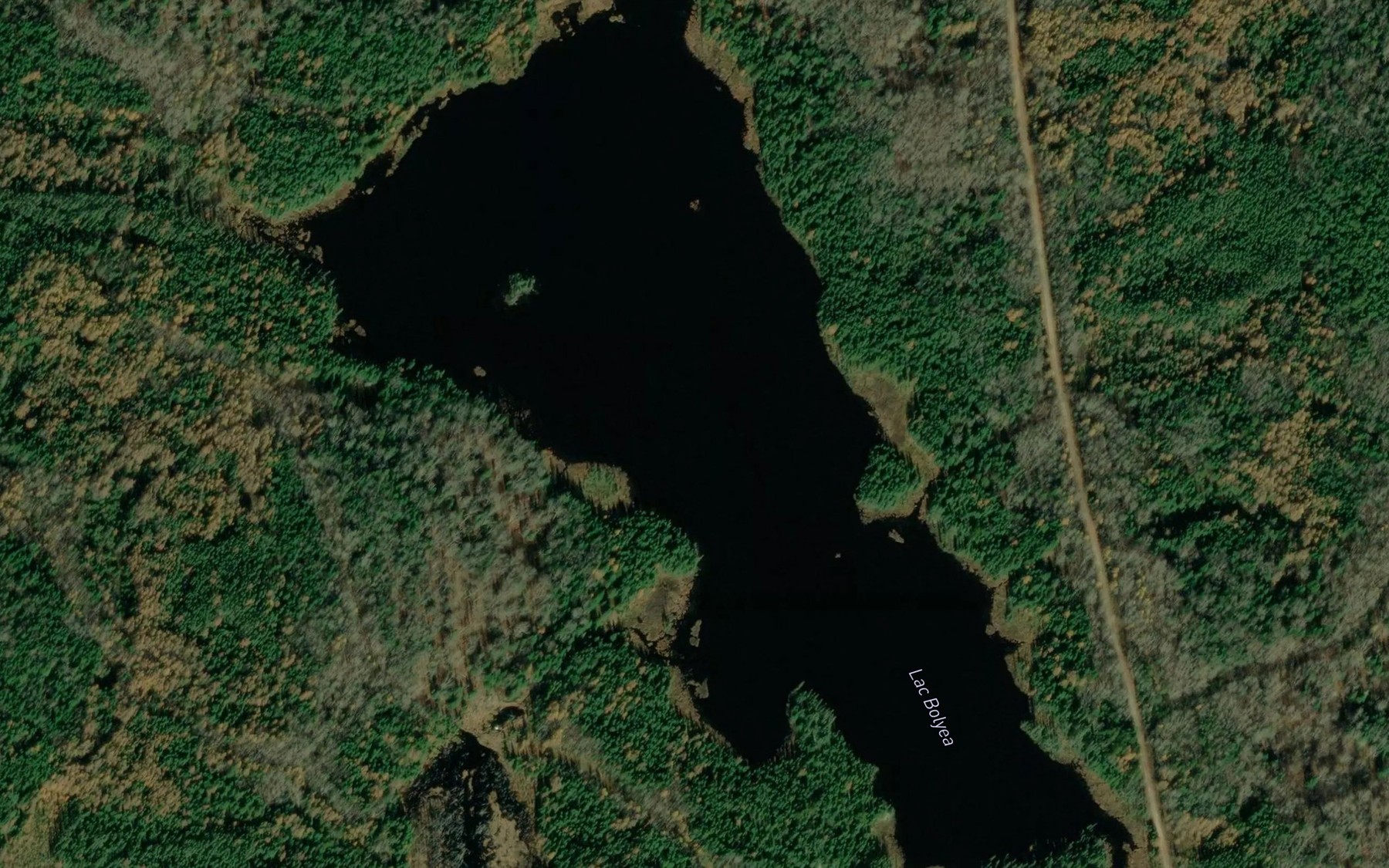 Satellite map of the Lac Bolyea