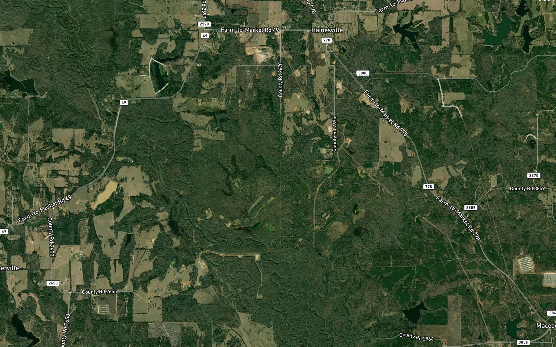 Satellite map of the Stewart Branch
