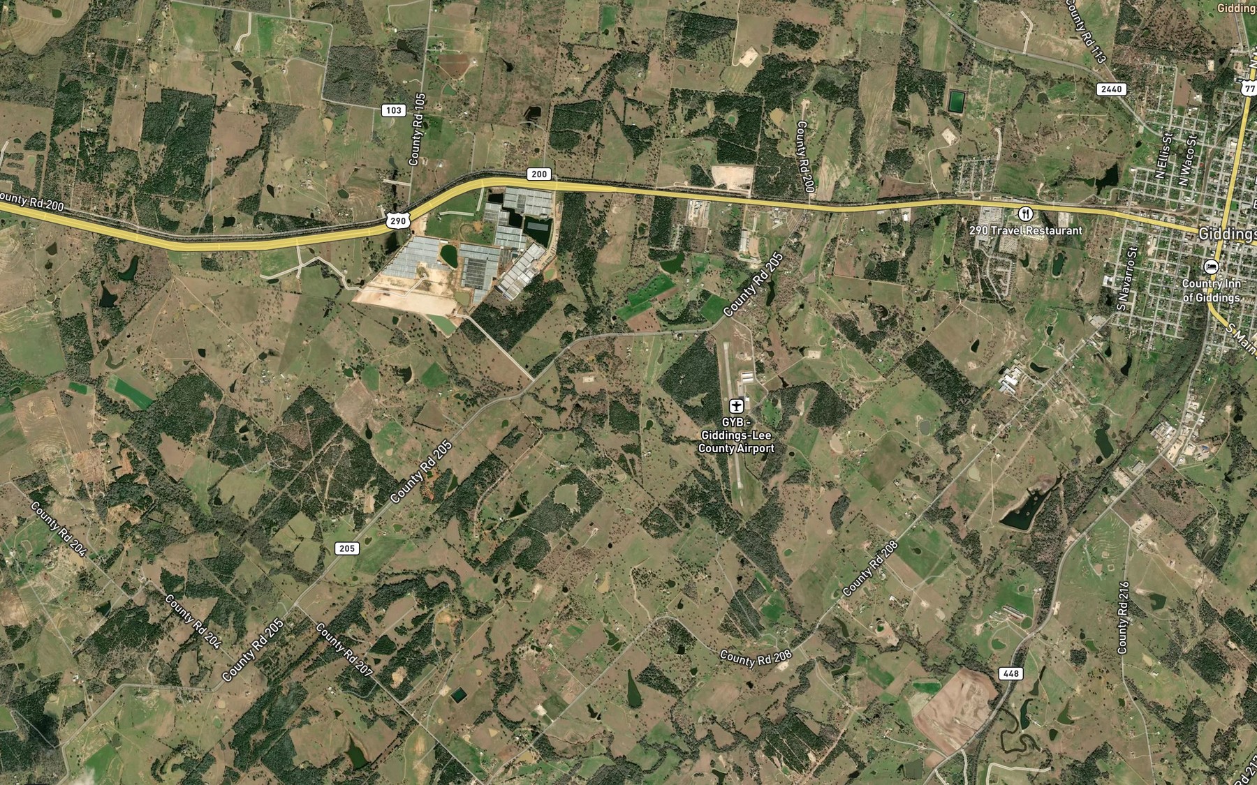 Satellite map of the Little Bullfrog Creek