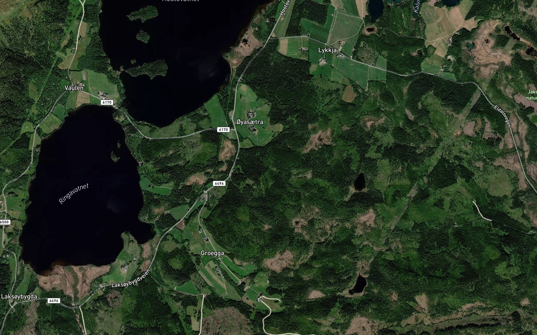 Satellite map of the Stokkvassbekken